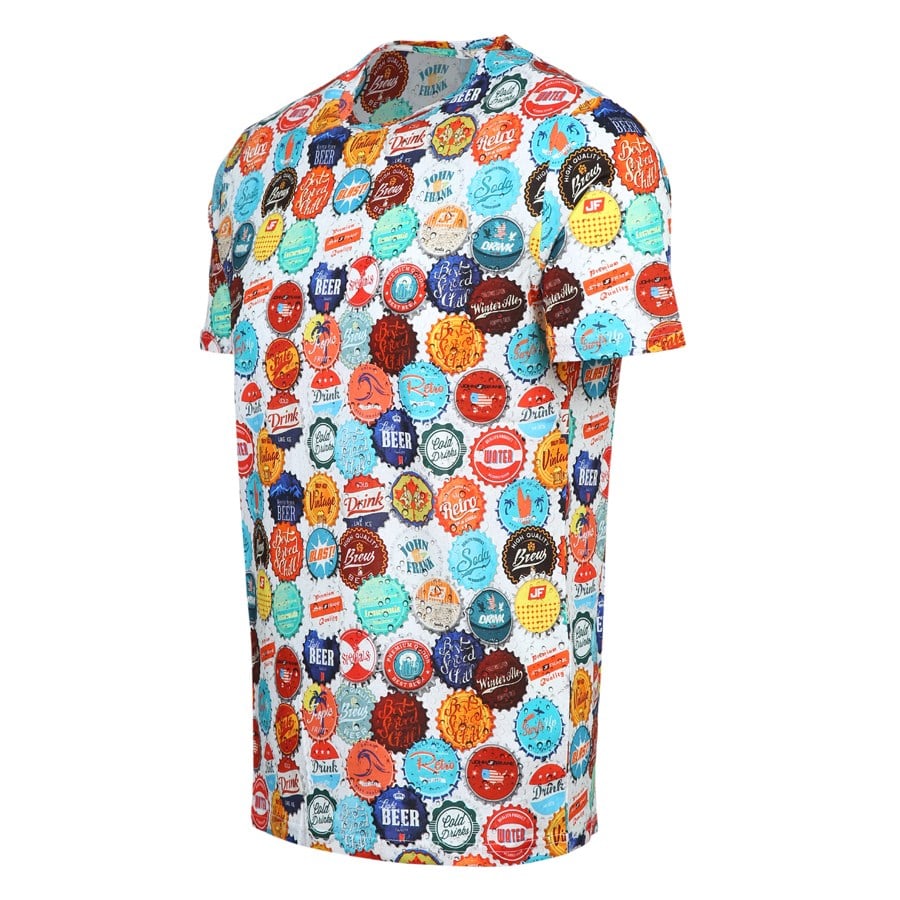 JOHN FRANK BASKILI DİJİTAL T-SHIRT MULTICOLOR