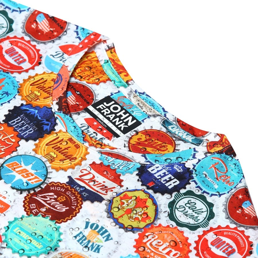 JOHN FRANK BASKILI DİJİTAL T-SHIRT MULTICOLOR