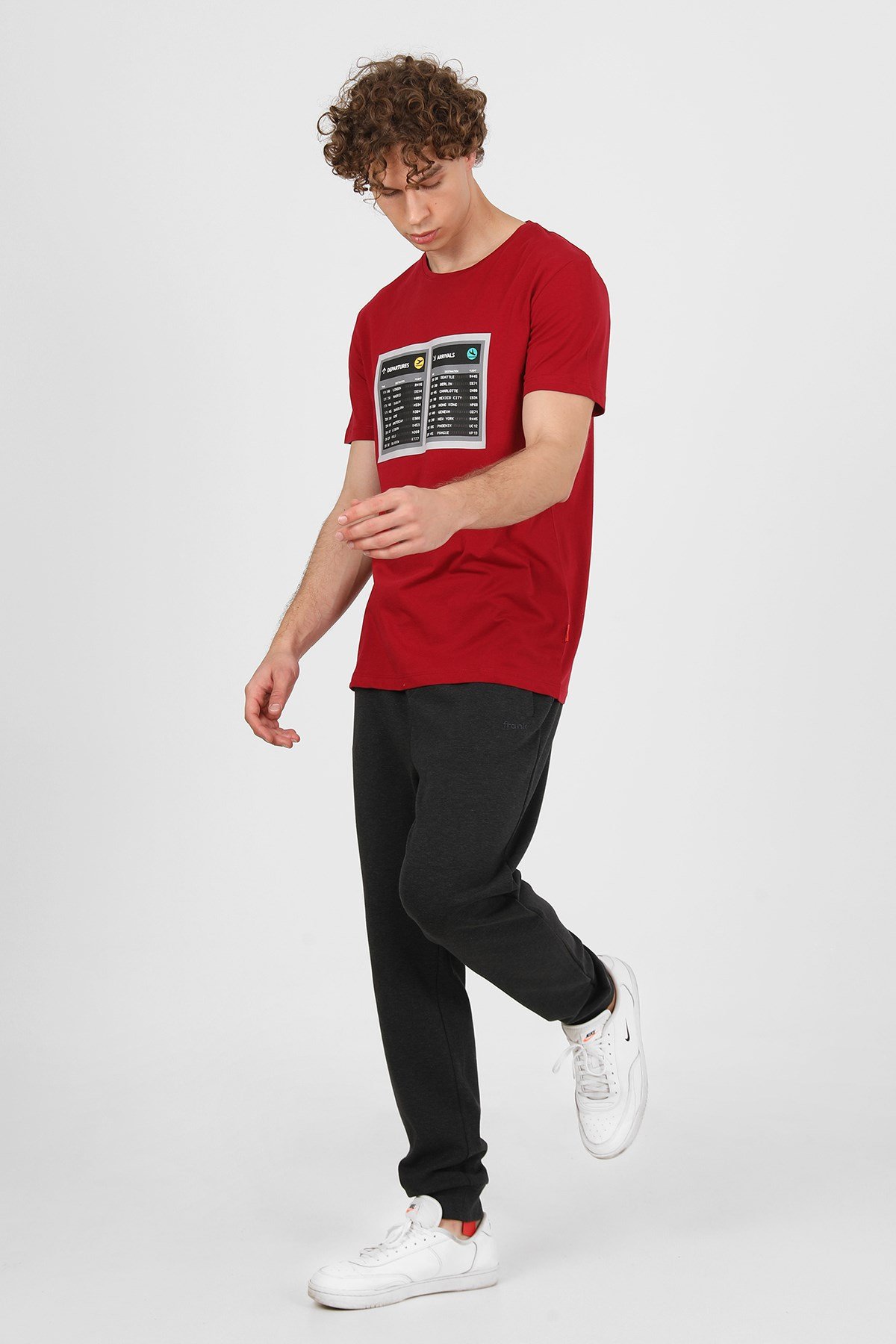 JOHN FRANK COOL T-SHIRT BORDO