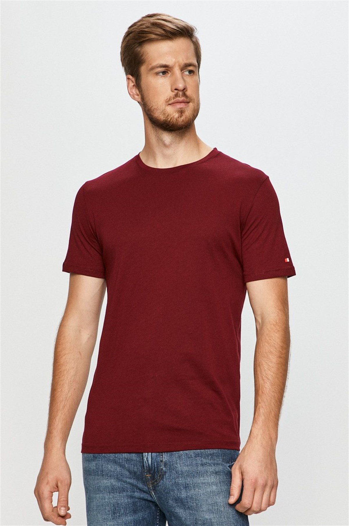 JOHN FRANK BASIC T-SHIRT BORDO