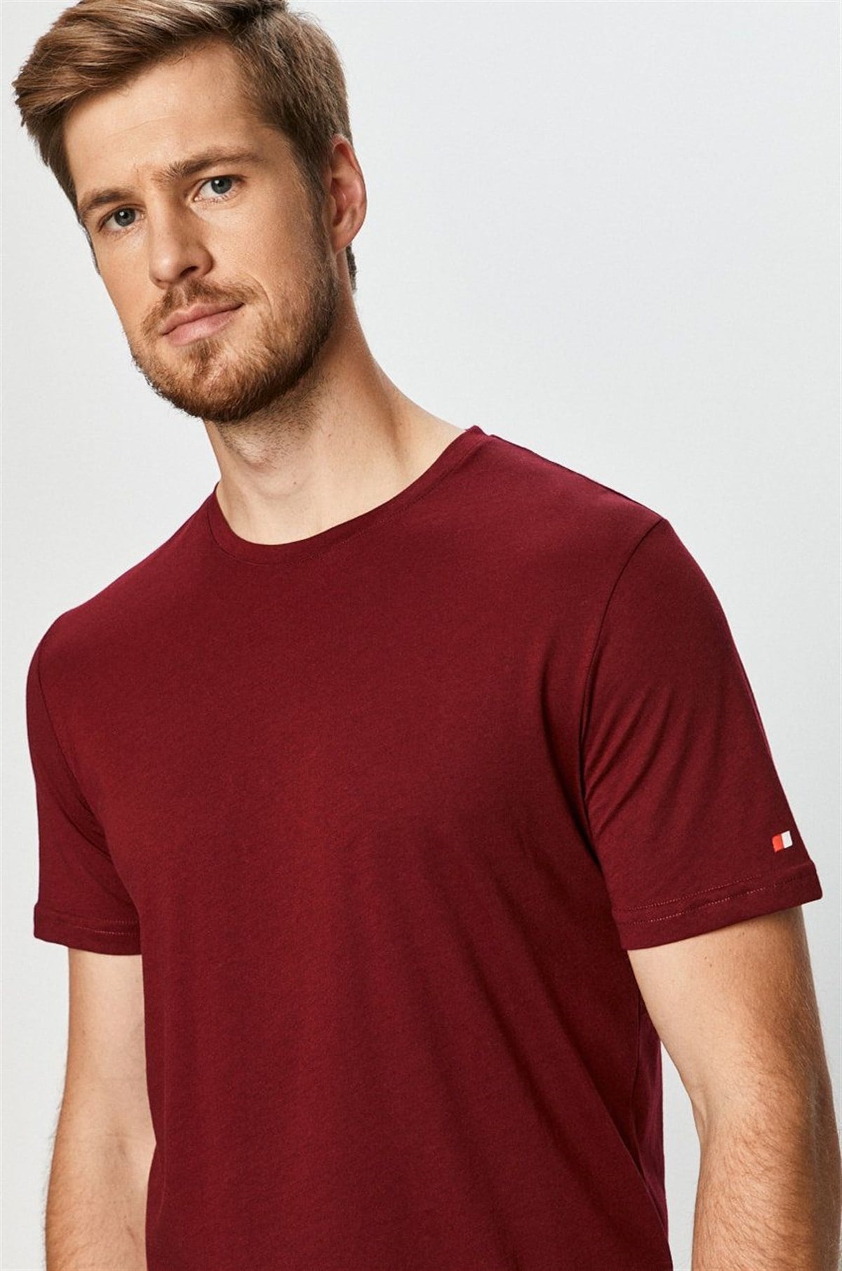 JOHN FRANK BASIC T-SHIRT BORDO