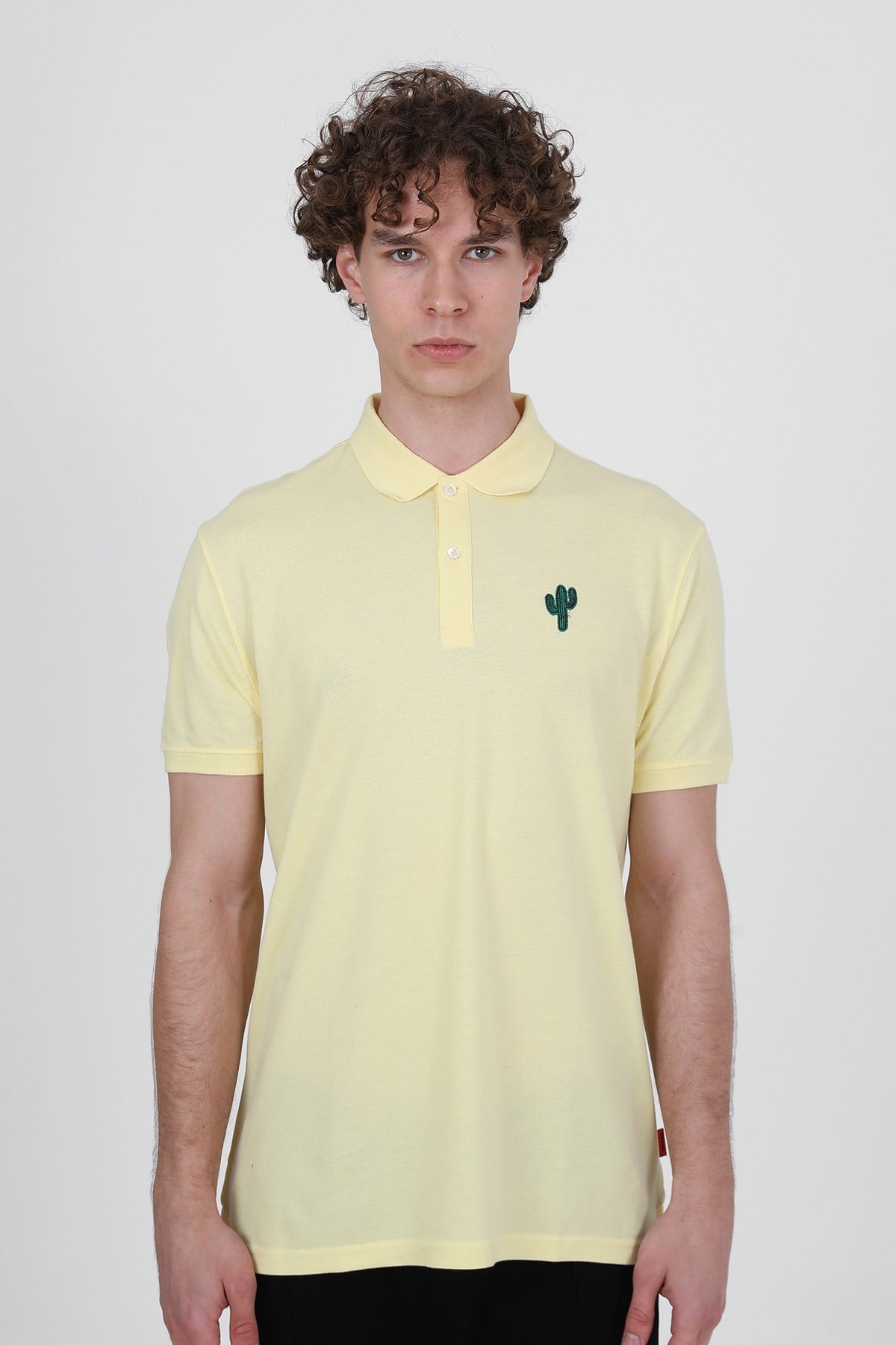 JOHN FRANK IDENTITY POLO T-SHIRT ACIK SARI