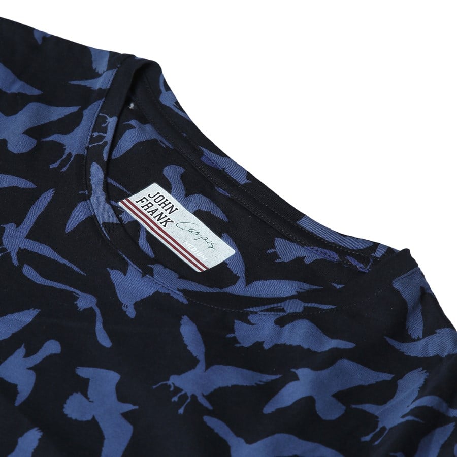 JOHN FRANK CAMPUS T-SHIRT INDIGO