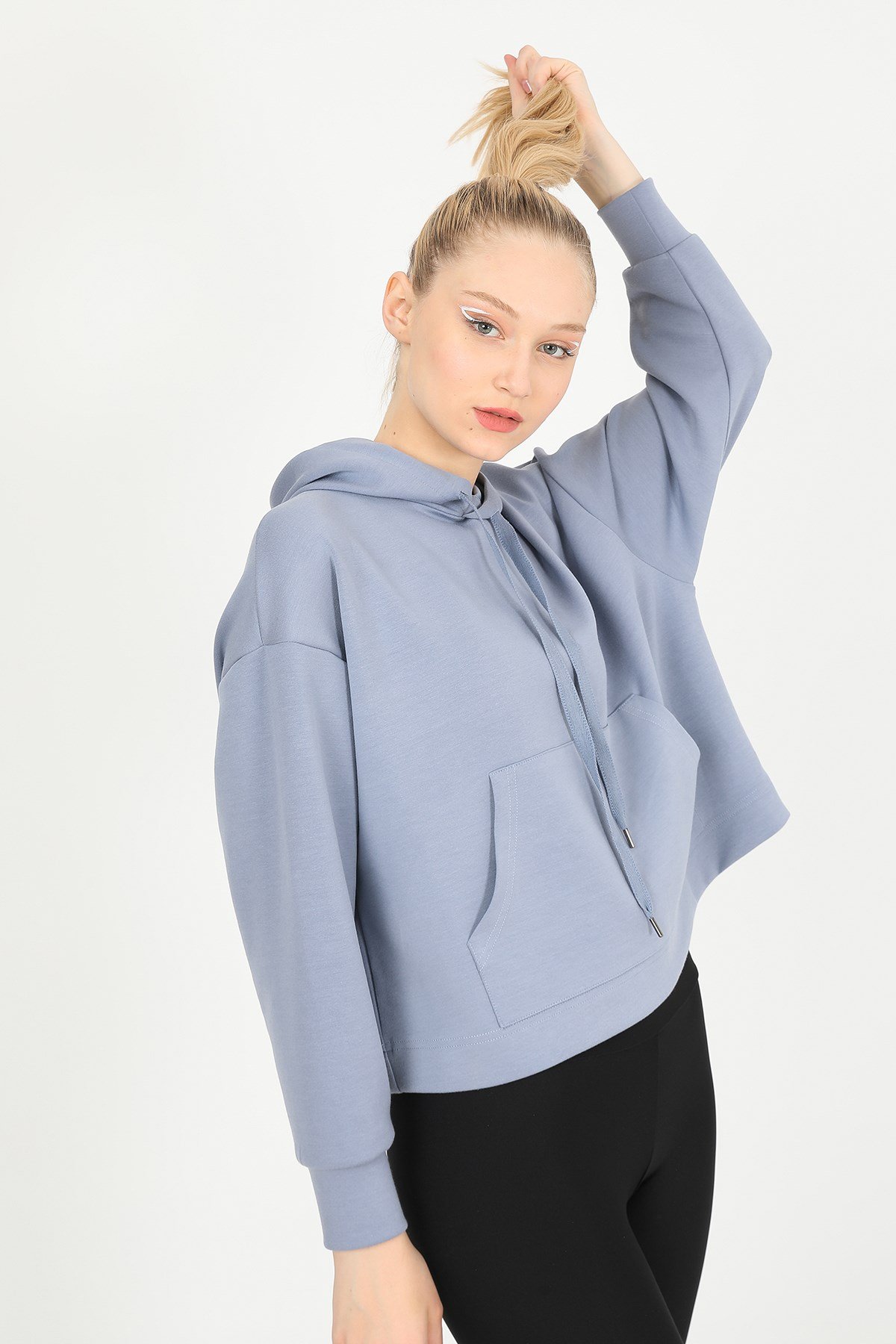 John Frank Comfy Açık Mavi Hoodie