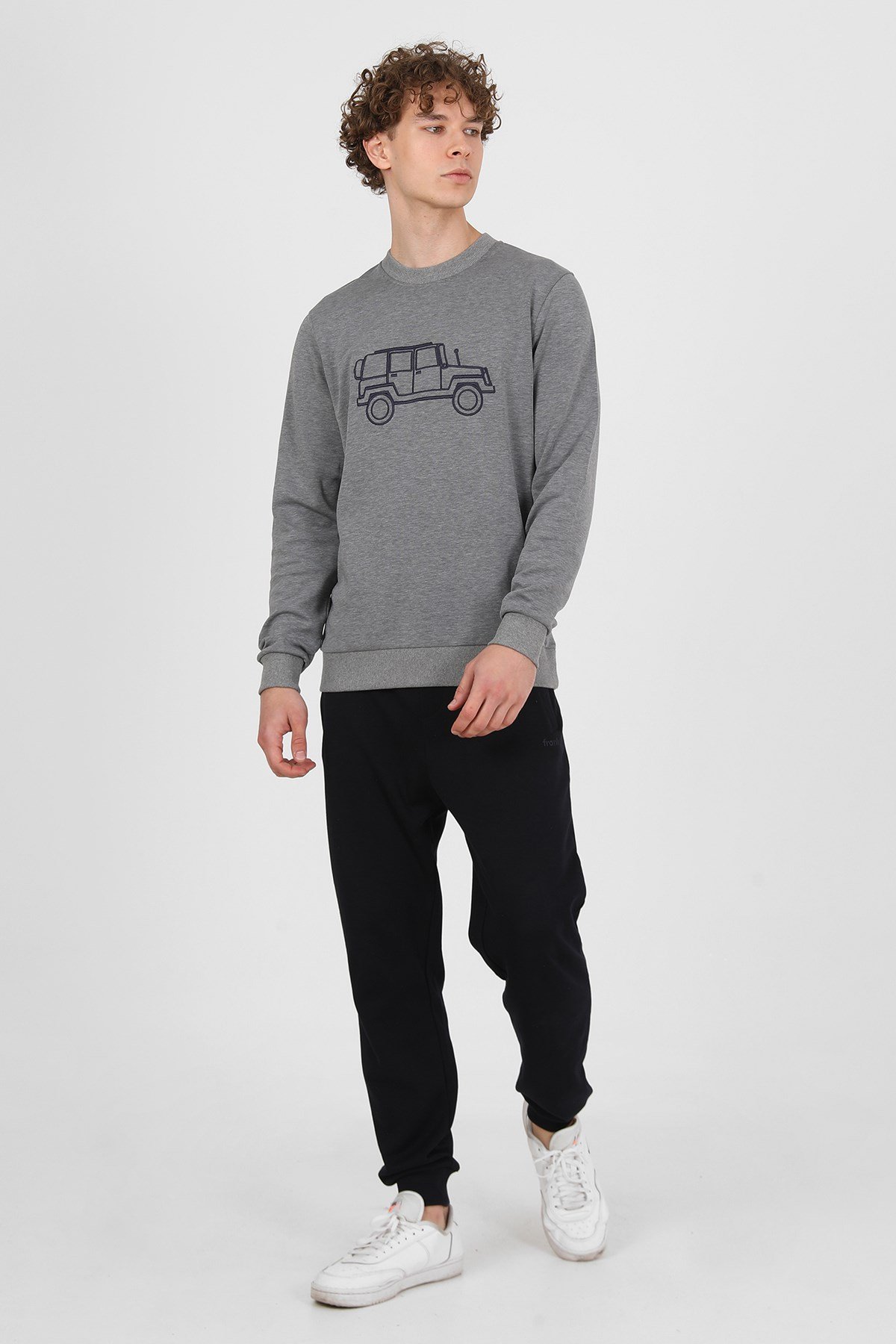 JOHN FRANK COOL SWEATSHIRT GRİ MELANJ