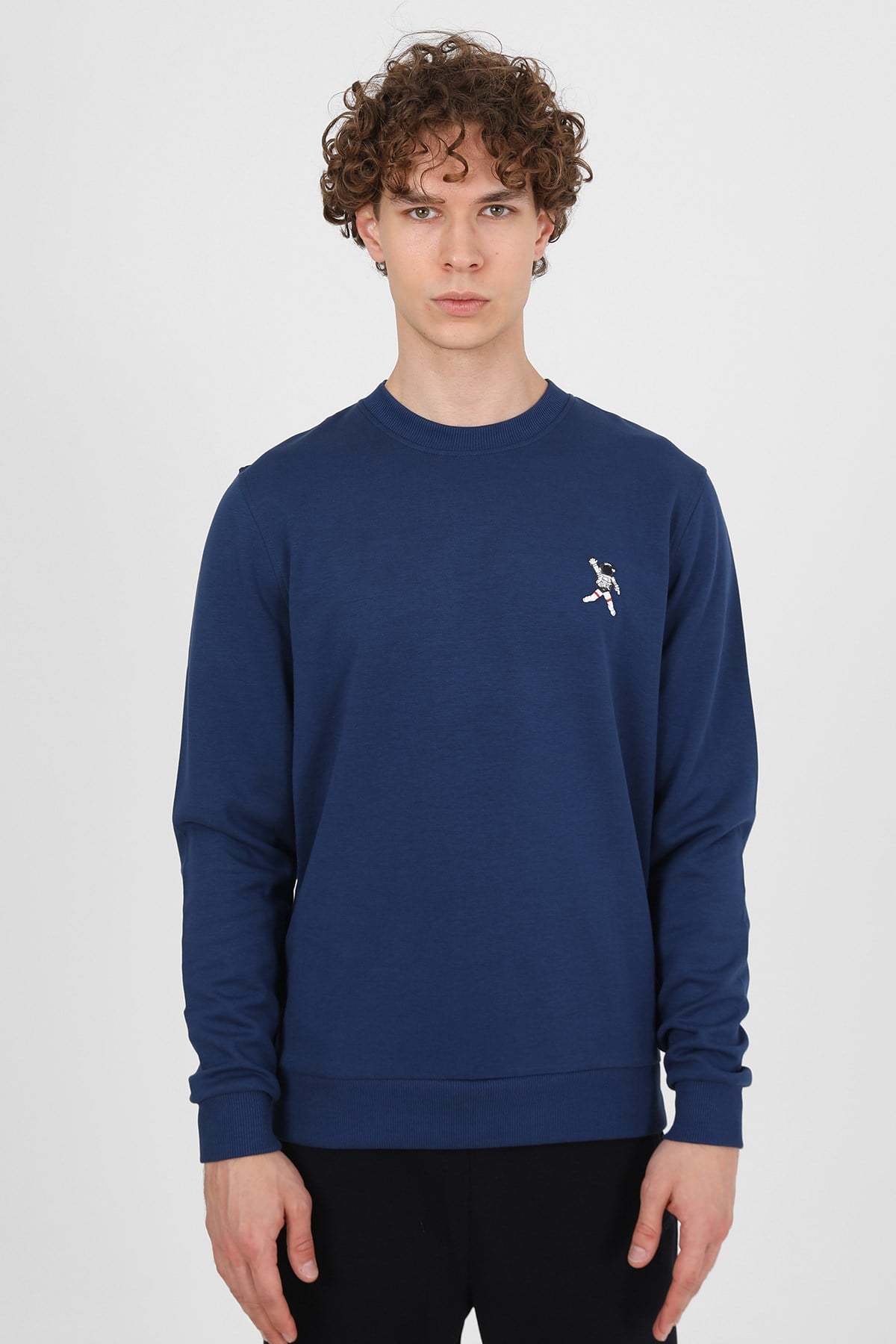 JOHN FRANK COOL SWEATSHIRT SAKS MAVİ