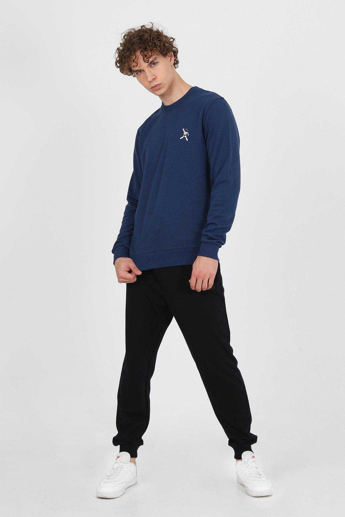 JOHN FRANK COOL SWEATSHIRT SAKS MAVİ