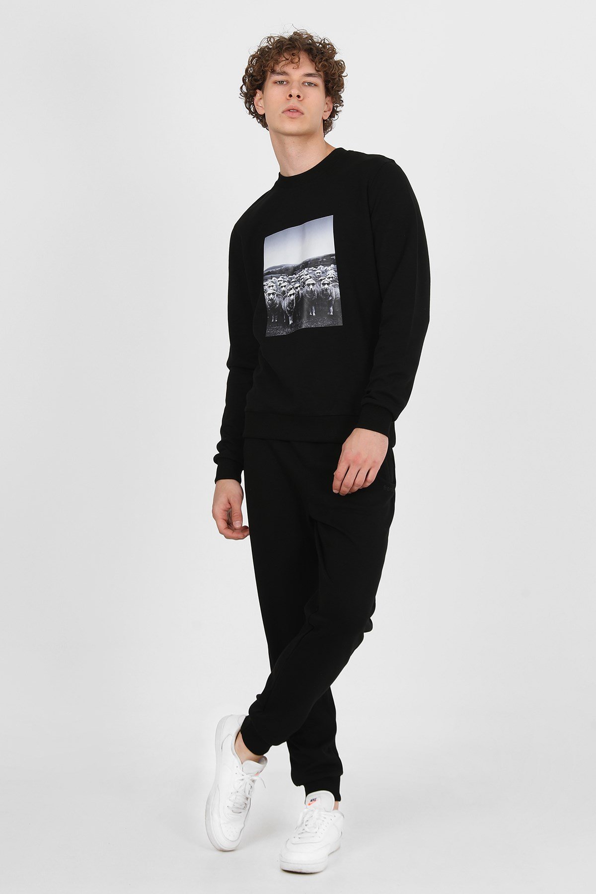 JOHN FRANK COOL SWEATSHIRT SİYAH