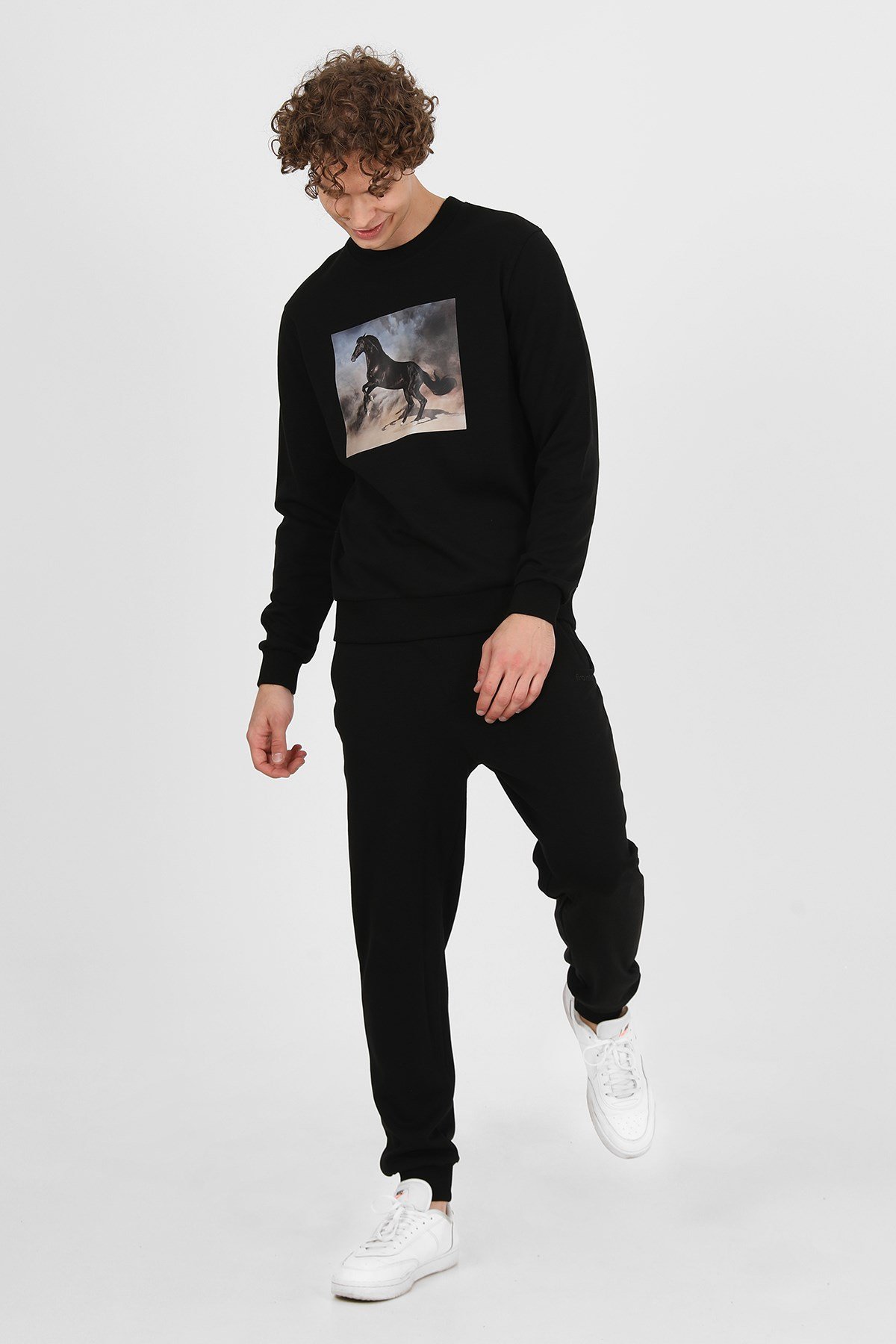 JOHN FRANK COOL SWEATSHIRT SİYAH