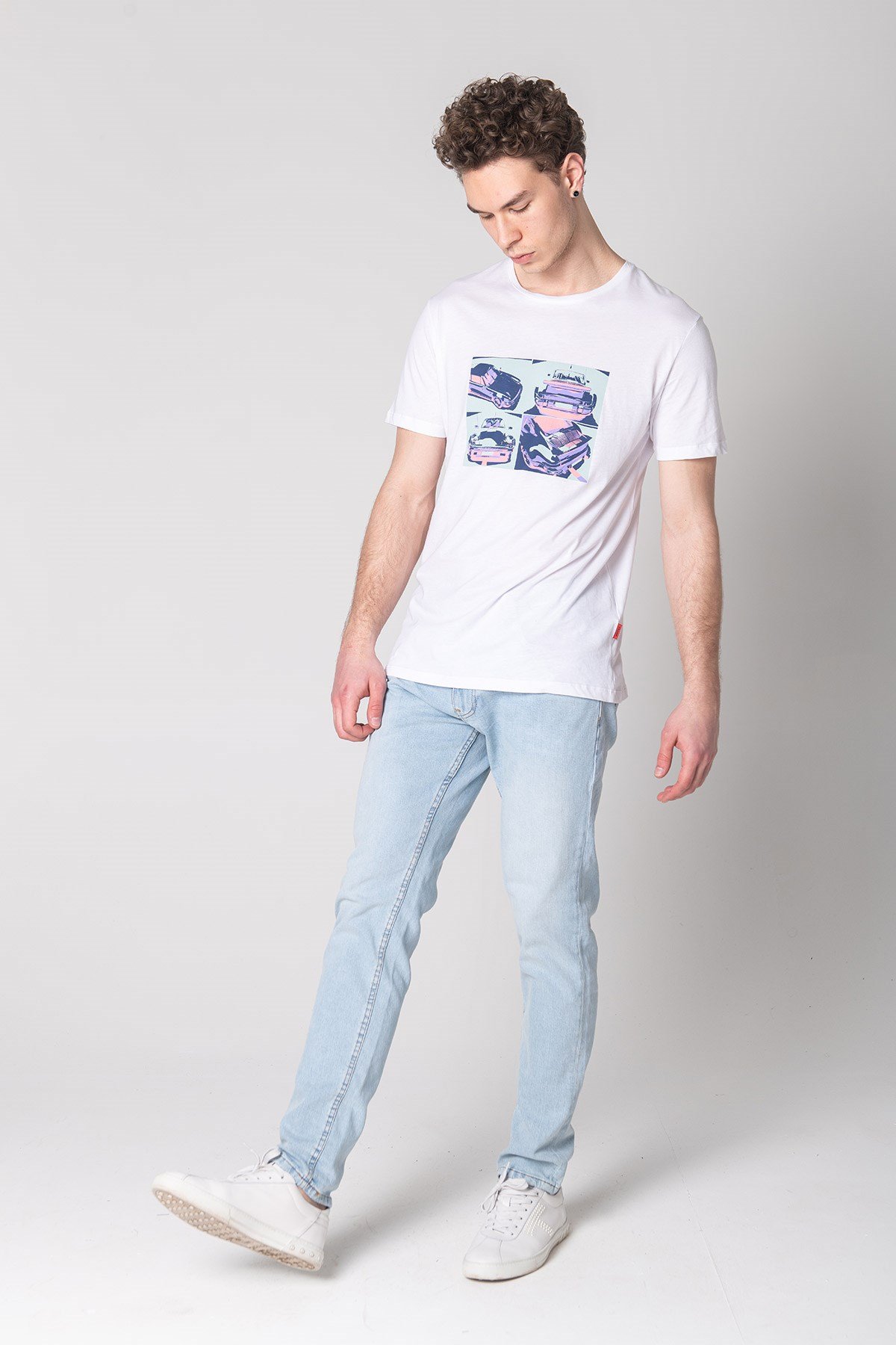 JOHN FRANK COOL T-SHIRT BEYAZ