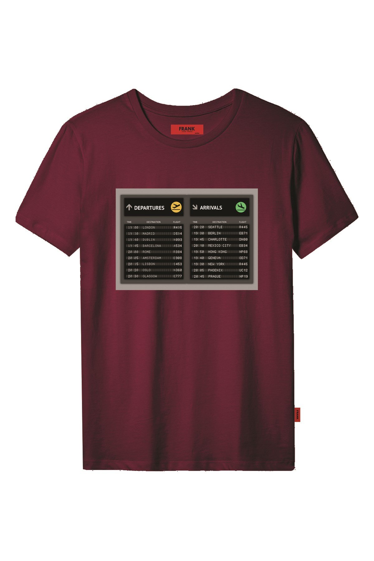 JOHN FRANK COOL T-SHIRT BORDO