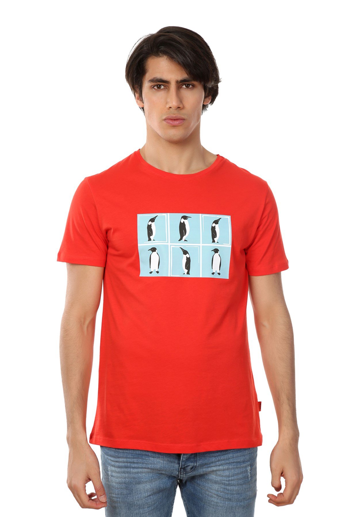 JOHN FRANK BASKILI COOL T-SHIRT CORAL-MERCAN