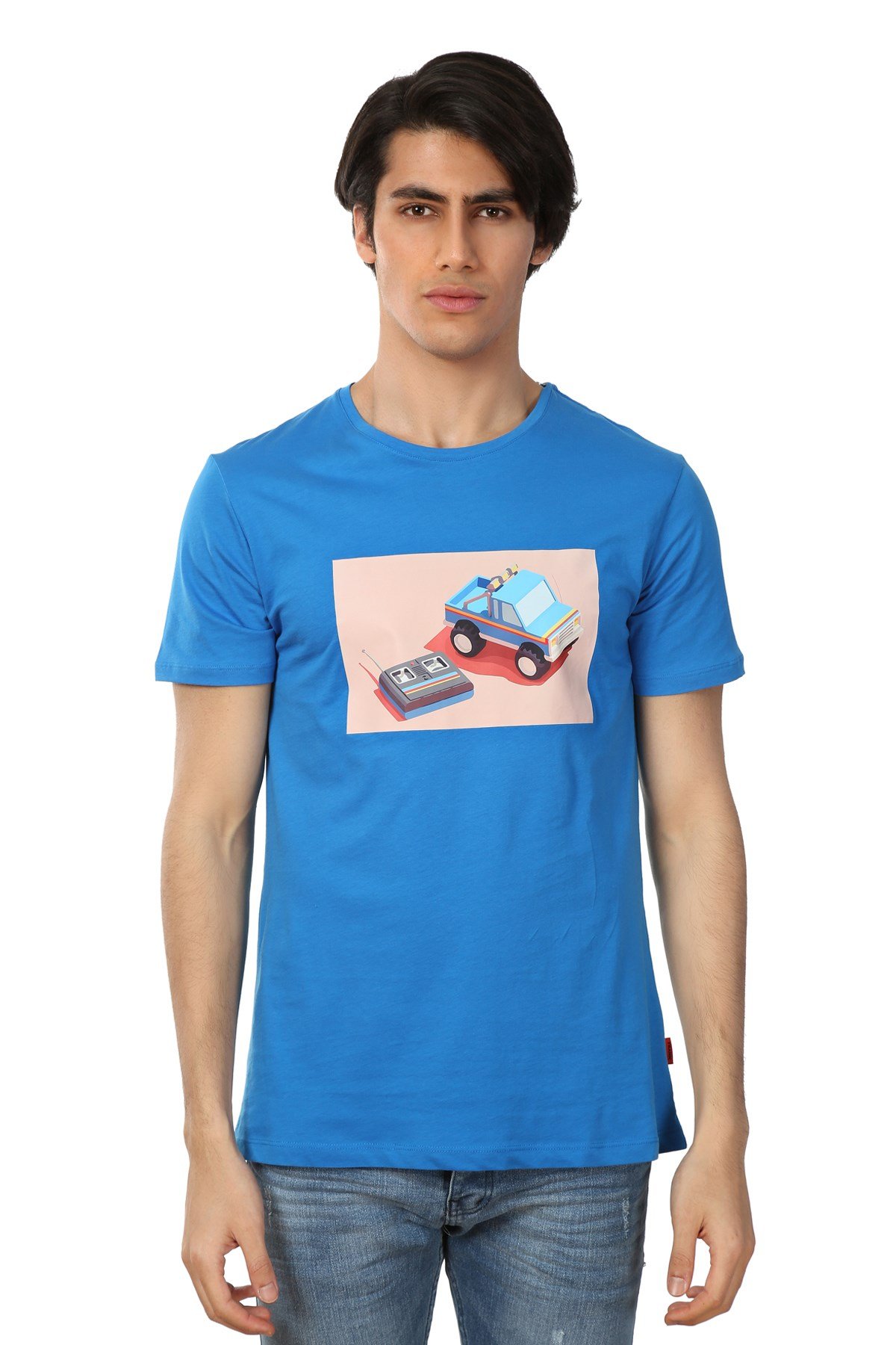 JOHN FRANK BASKILI COOL T-SHIRT MAVİ