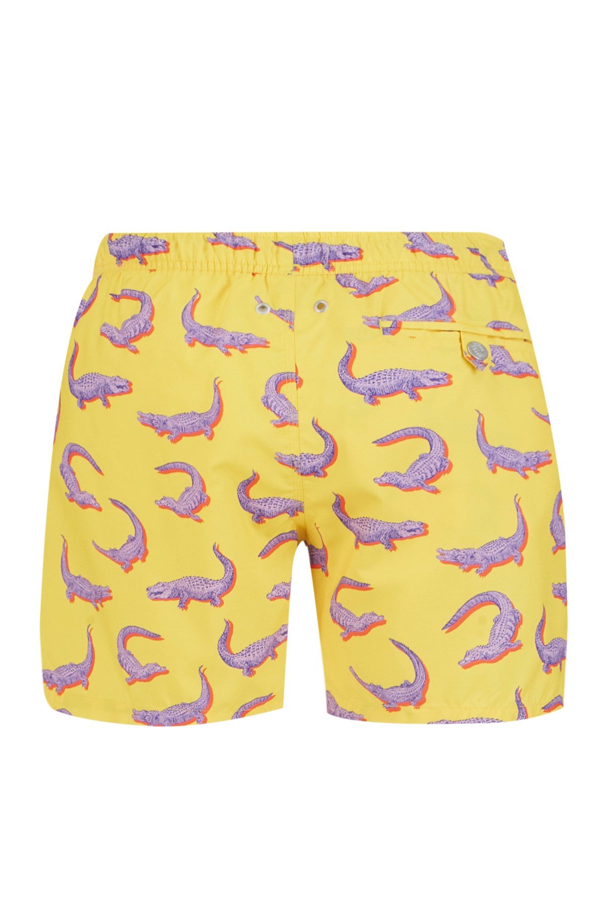 John Frank Crocodile Yellow Deniz Şortu