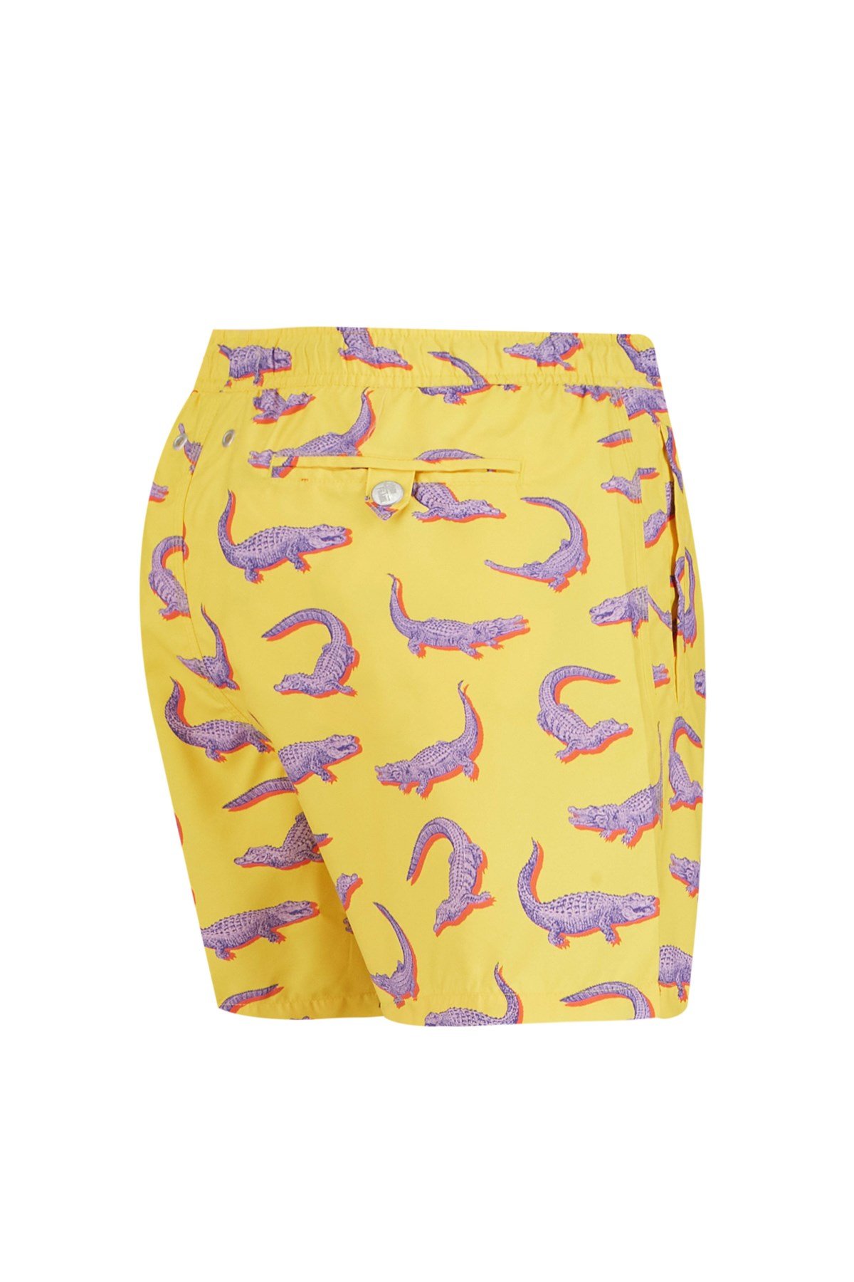 John Frank Crocodile Yellow Deniz Şortu
