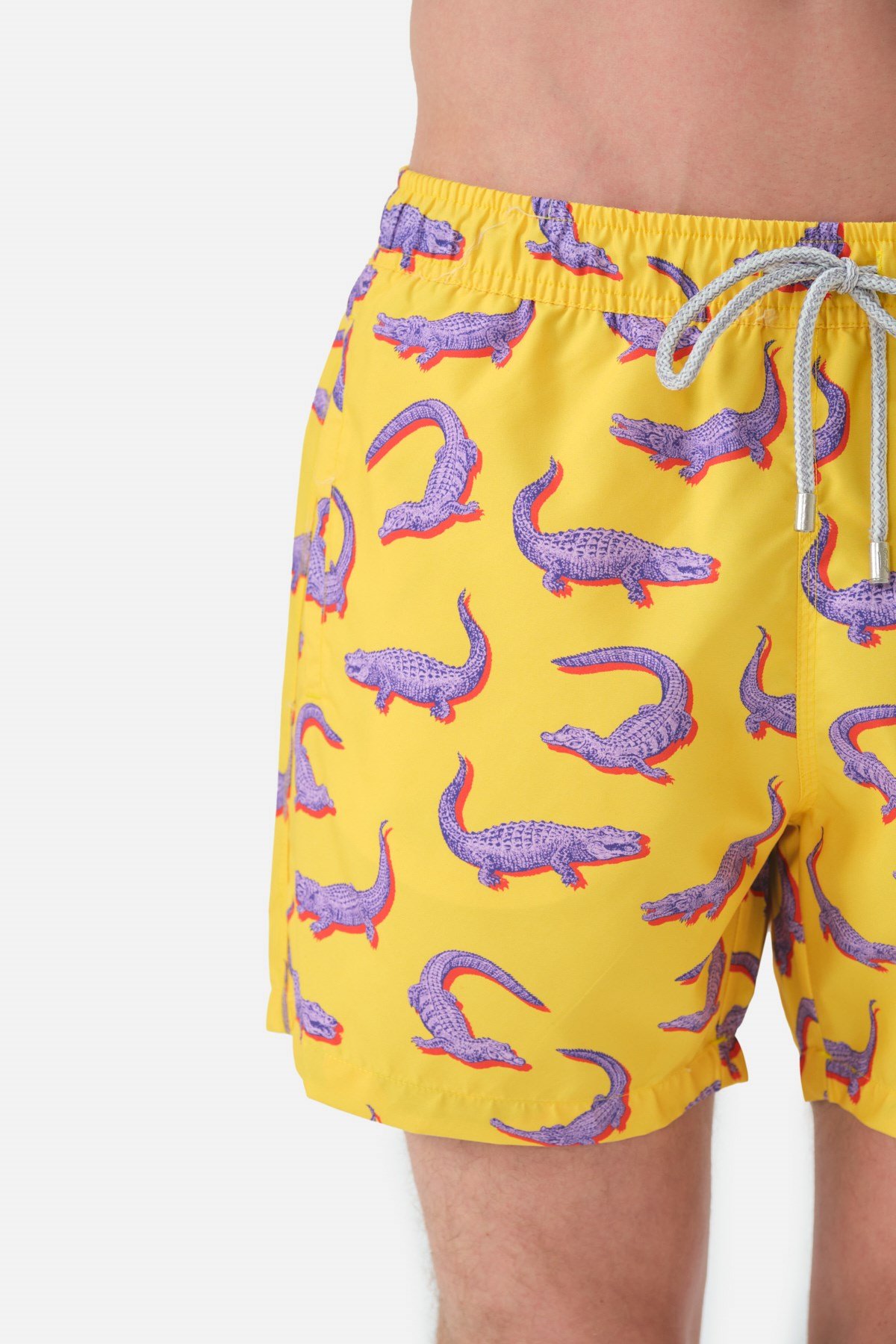 John Frank Crocodile Yellow Deniz Şortu