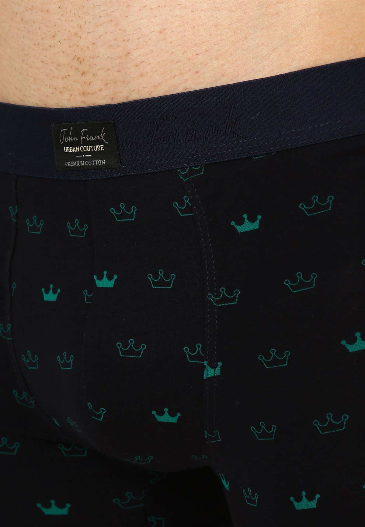 John Frank Crown Urban Couture Lacivert Boxer