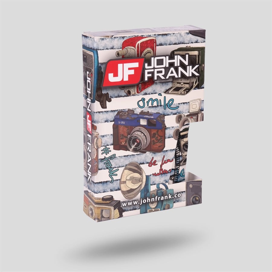 JOHN FRANK DİJİTAL BASKILI BOXER BEYAZ-MAVİ