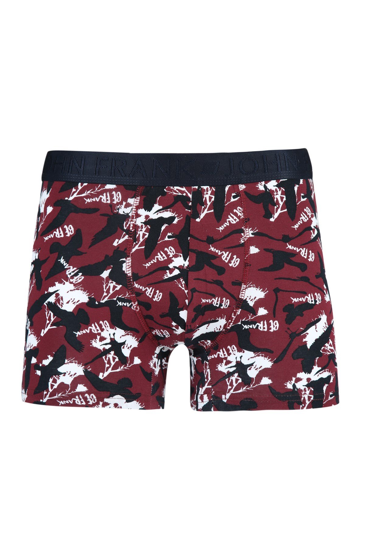 JOHN FRANK DİJİTAL BASKILI BOXER BORDO