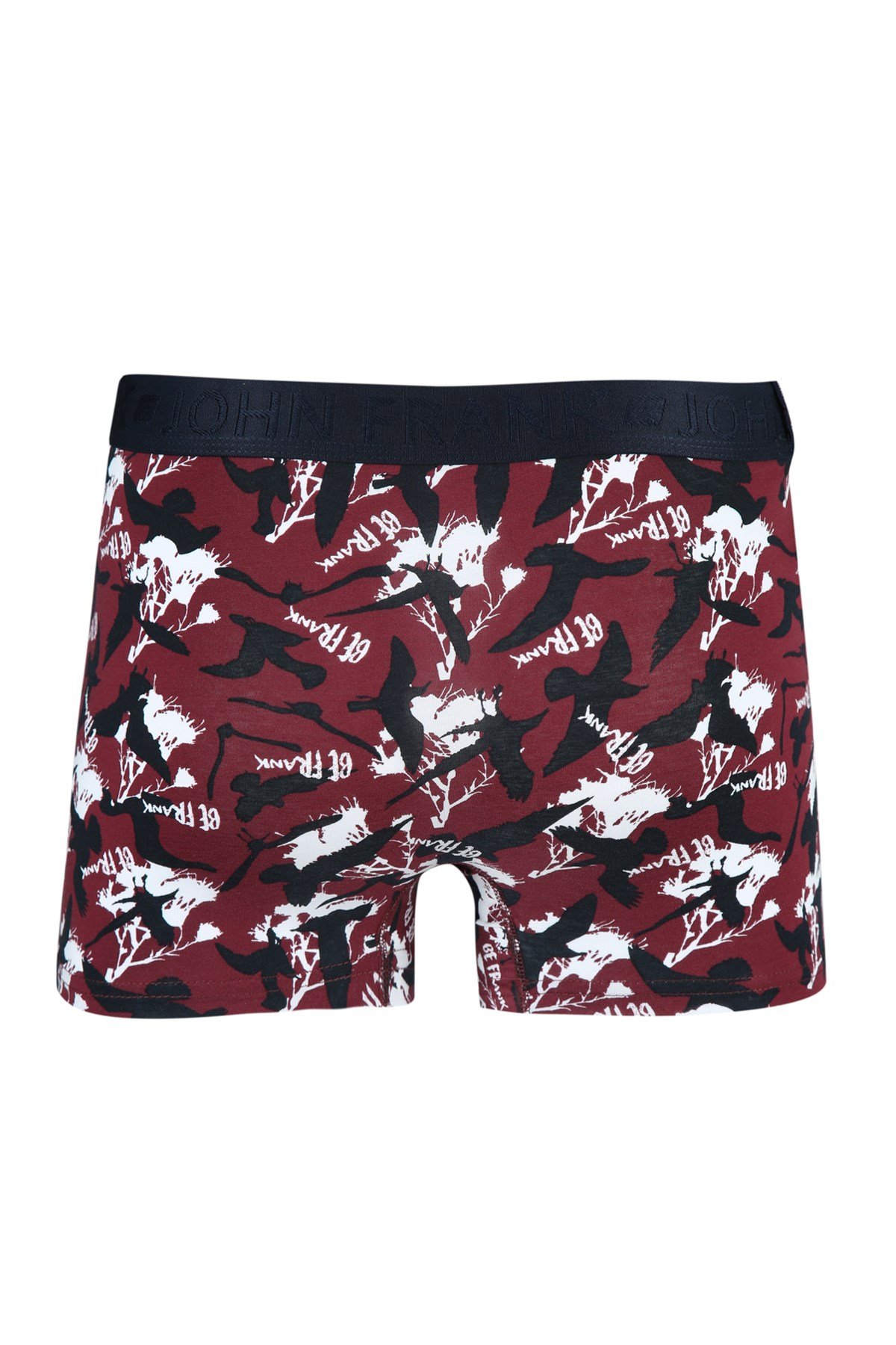 JOHN FRANK DİJİTAL BASKILI BOXER BORDO