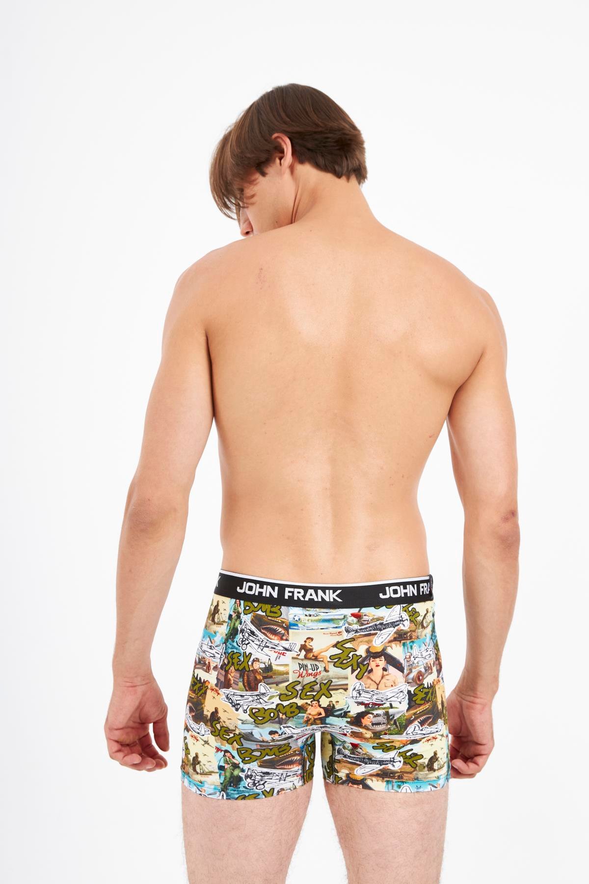 JOHN FRANK DİJİTAL BASKILI BOXER MULTICOLOR