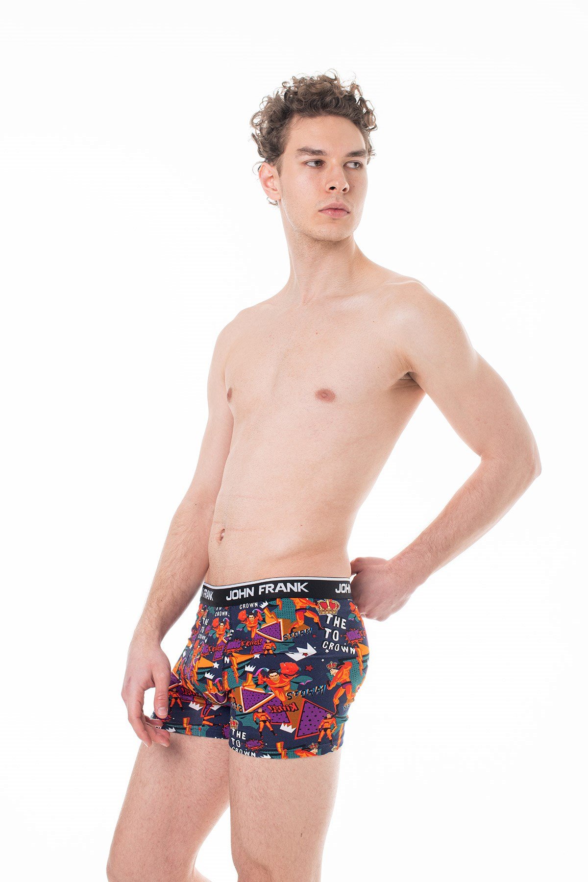JOHN FRANK DİJİTAL BASKILI BOXER MULTICOLOR