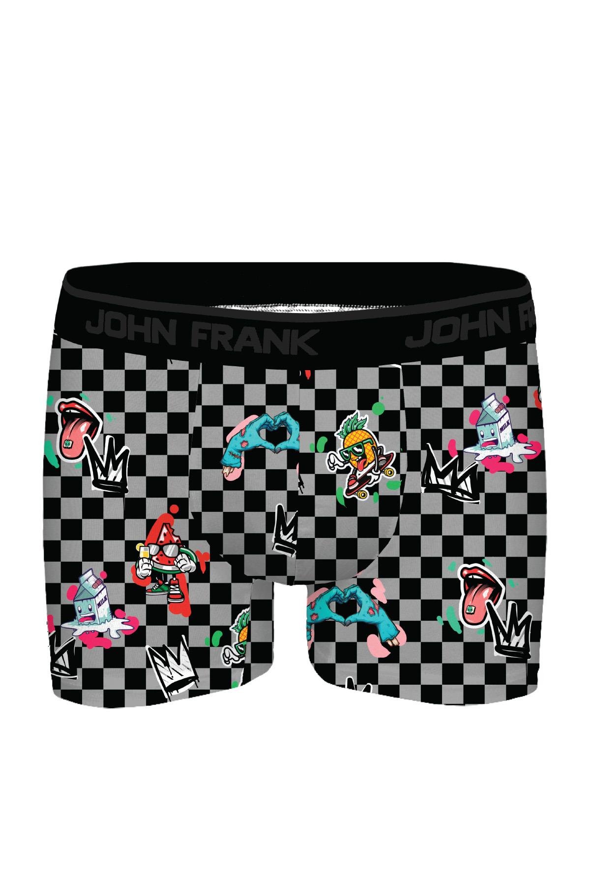 JOHN FRANK DİJİTAL BASKILI BOXER MULTICOLOR