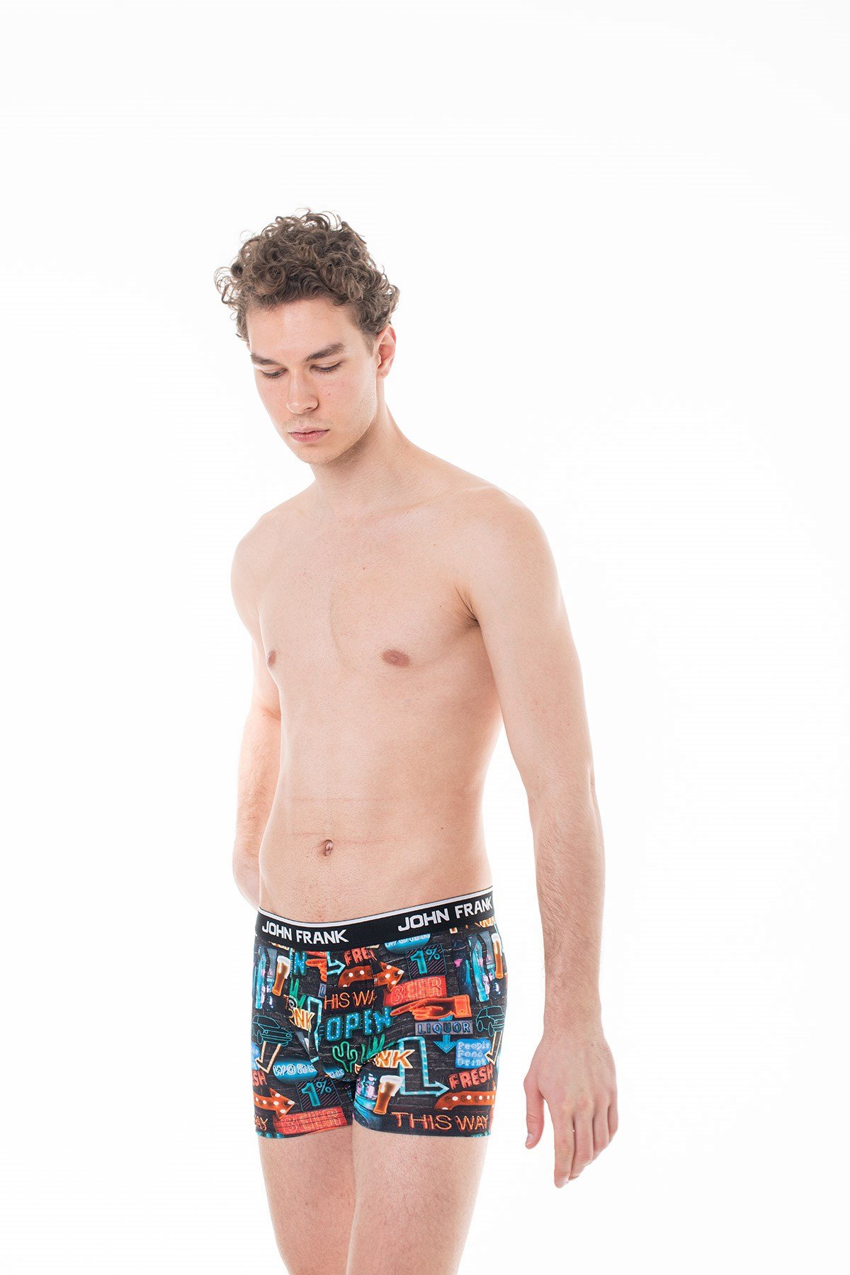 JOHN FRANK DİJİTAL BASKILI BOXER MULTICOLOR