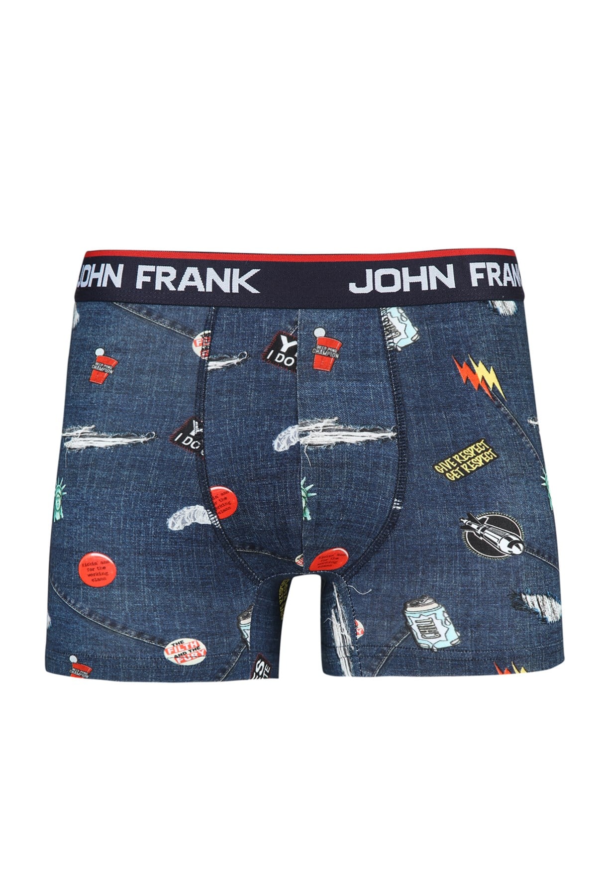 JOHN FRANK DİJİTAL BASKILI BOXER MULTICOLOR