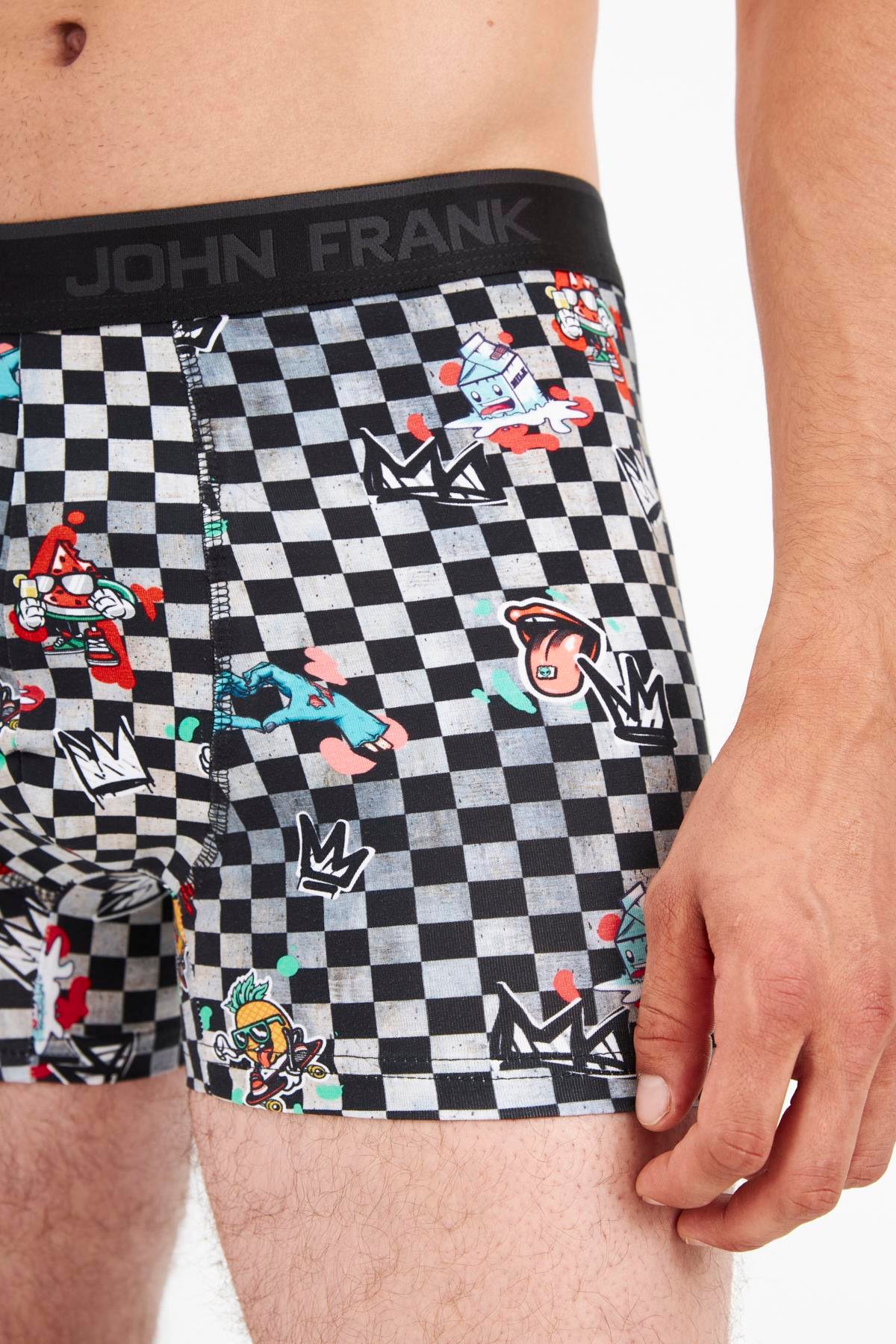 JOHN FRANK DİJİTAL BASKILI BOXER MULTICOLOR