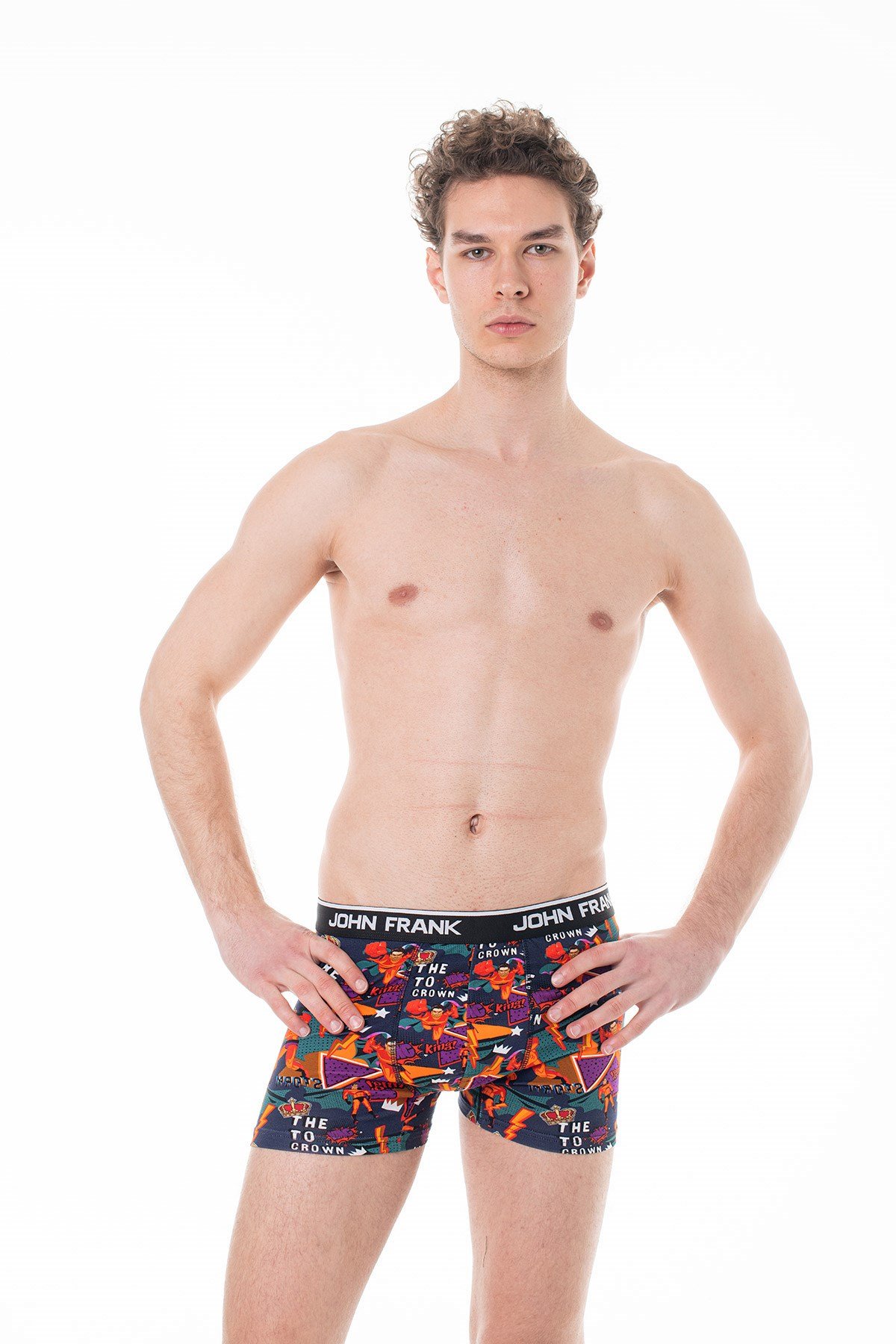 JOHN FRANK DİJİTAL BASKILI BOXER MULTICOLOR