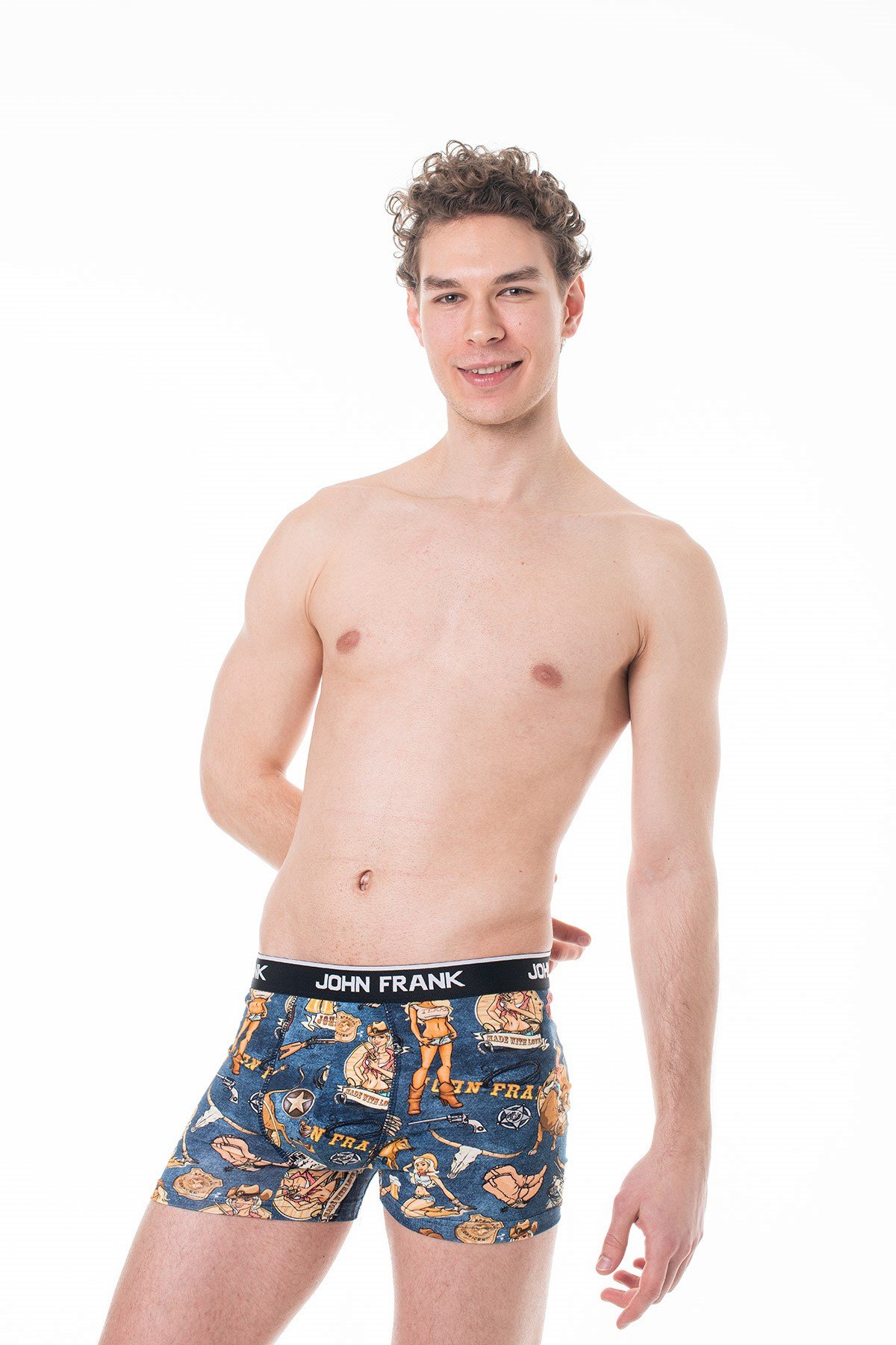 JOHN FRANK DİJİTAL BASKILI BOXER MULTICOLOR