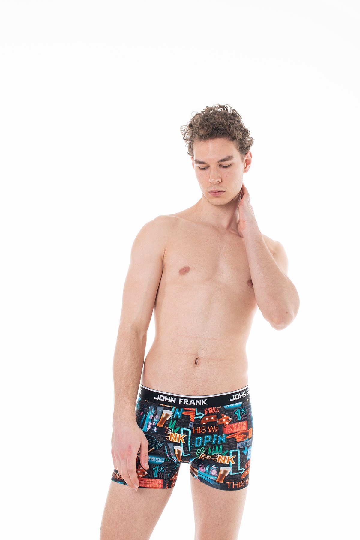 JOHN FRANK DİJİTAL BASKILI BOXER MULTICOLOR