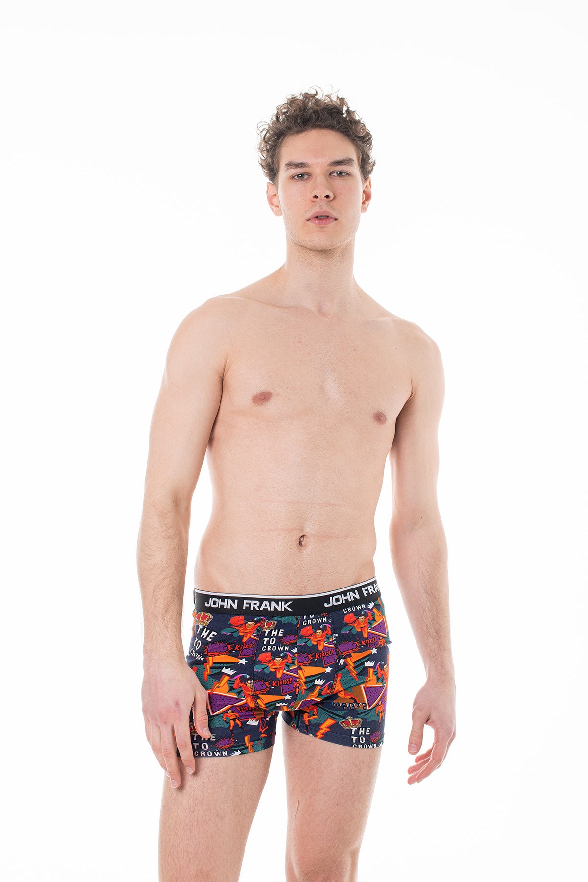 JOHN FRANK DİJİTAL BASKILI BOXER MULTICOLOR