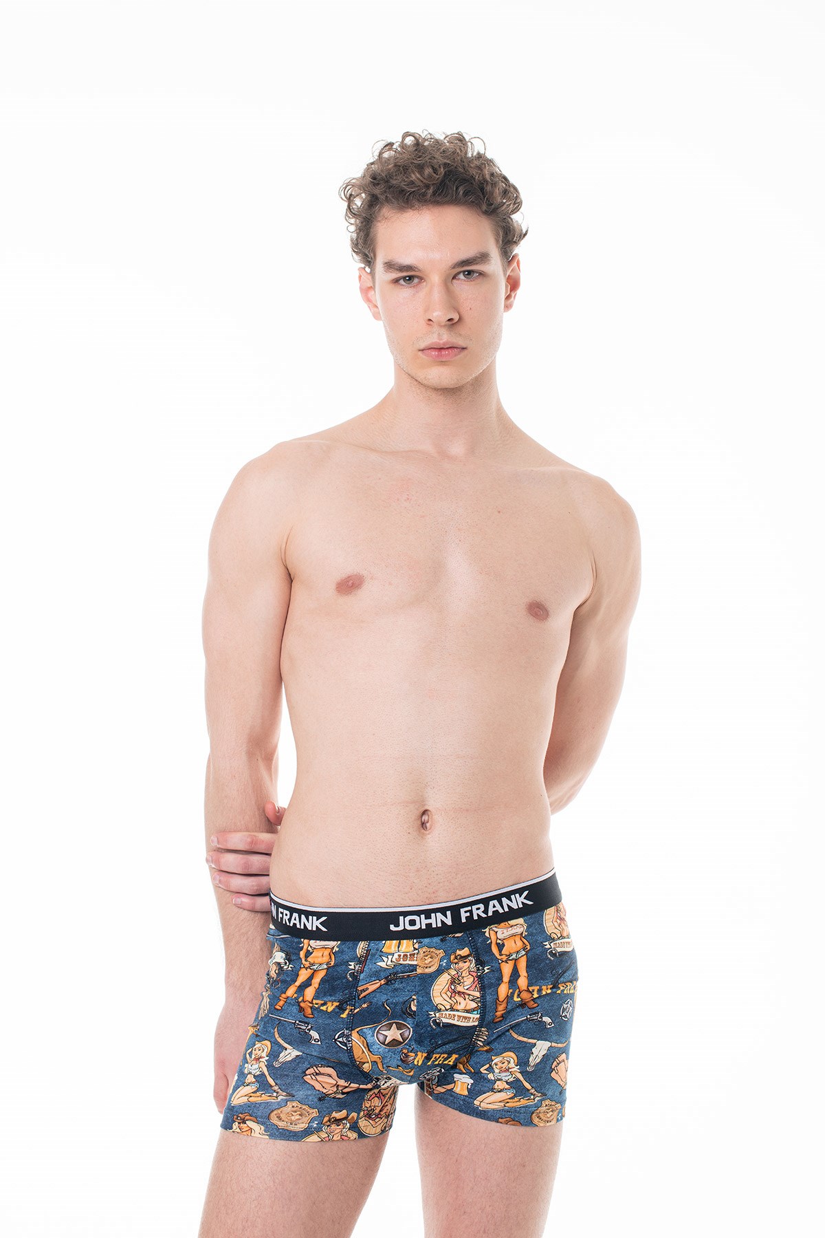JOHN FRANK DİJİTAL BASKILI BOXER MULTICOLOR