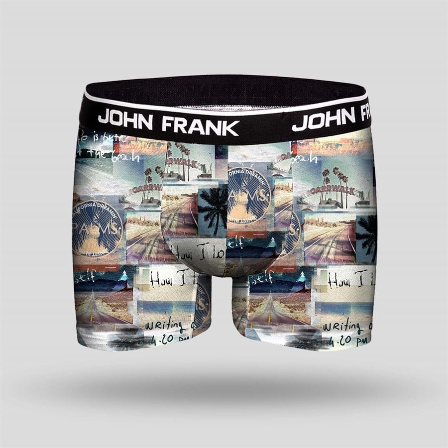 John Frank Dijital Baskılı Erkek Boxer Multıcolor (JFBD228-ROAD)