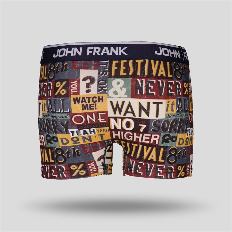John Frank Dijital Baskılı Erkek Boxer Multıcolor (JFBD205-8TH)