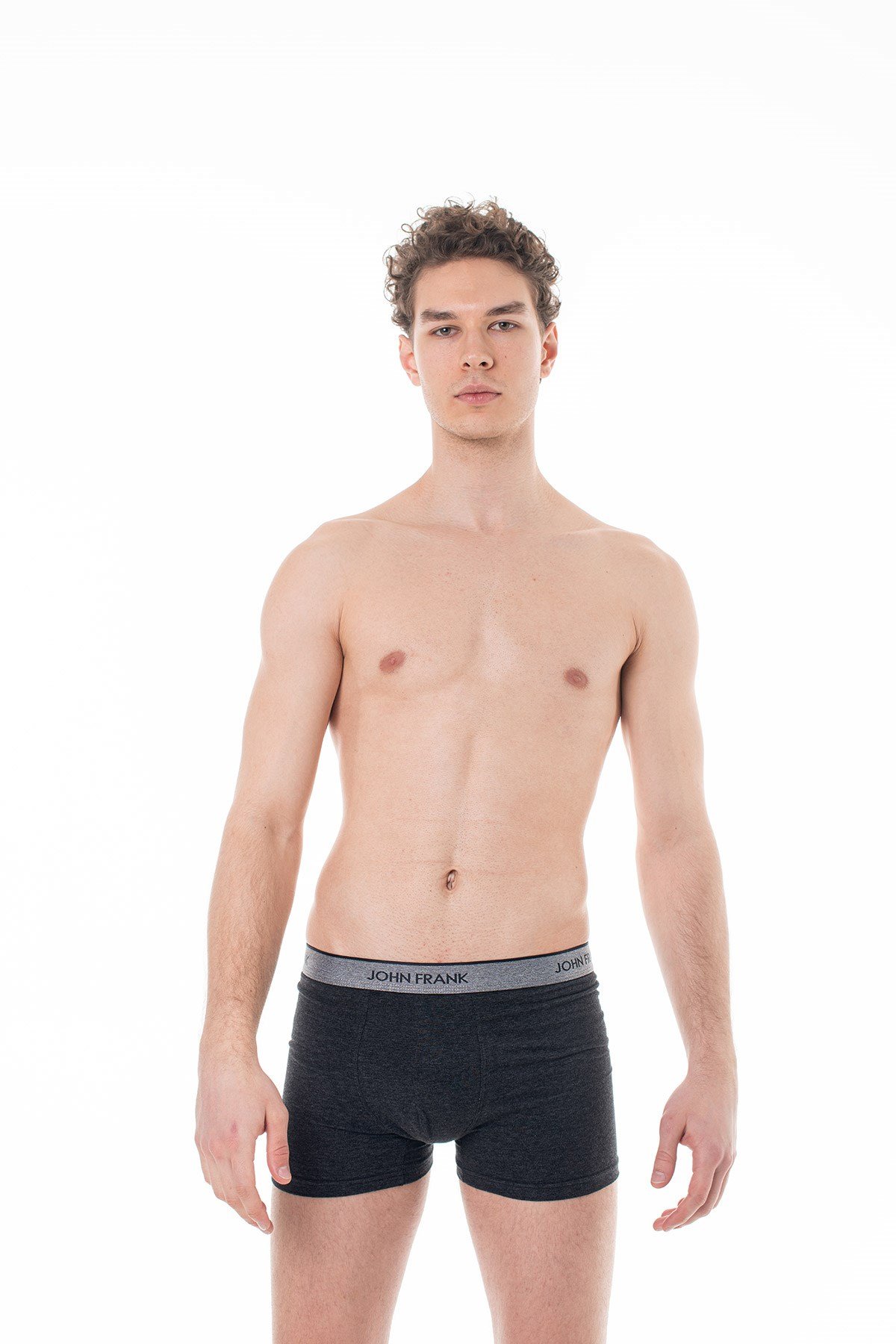 JOHN FRANK ESSENTIALS BOXER ANTRACITE MELANGE