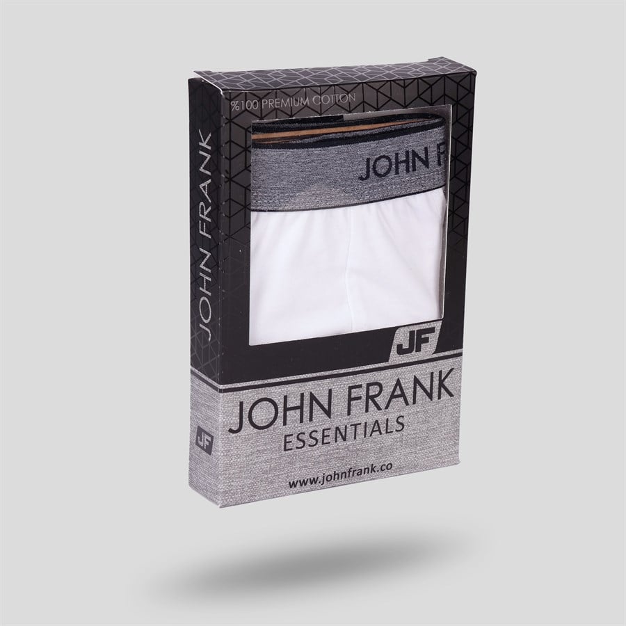 John Frank Essentıals Erkek Boxer Beyaz (JFBES01)