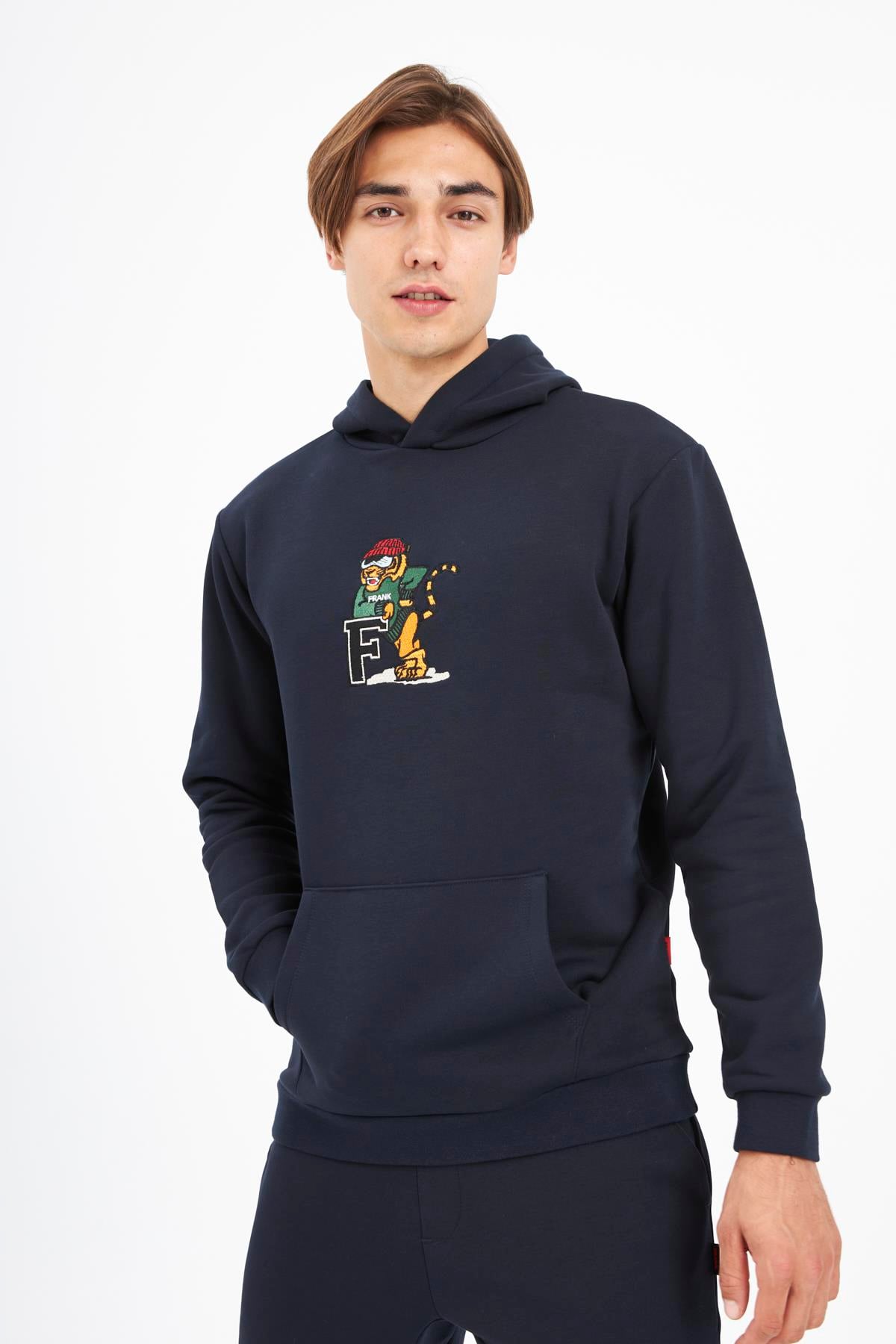 JOHN FRANK HYPE HOODIE SWEATSHIRT LACİVERT