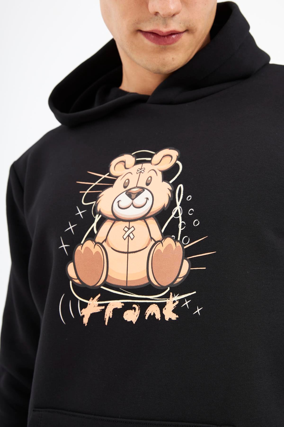 JOHN FRANK HYPE HOODIE SWEATSHIRT SİYAH