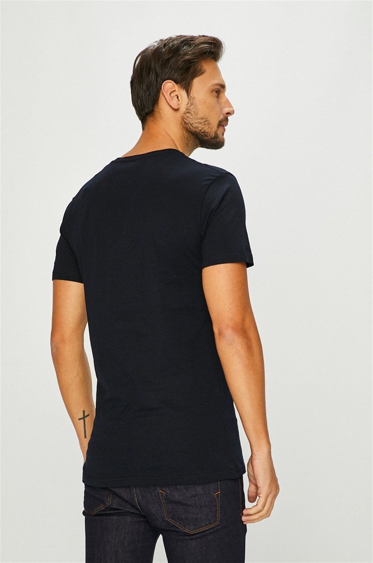 JOHN FRANK BASIC T-SHIRT LACİVERT