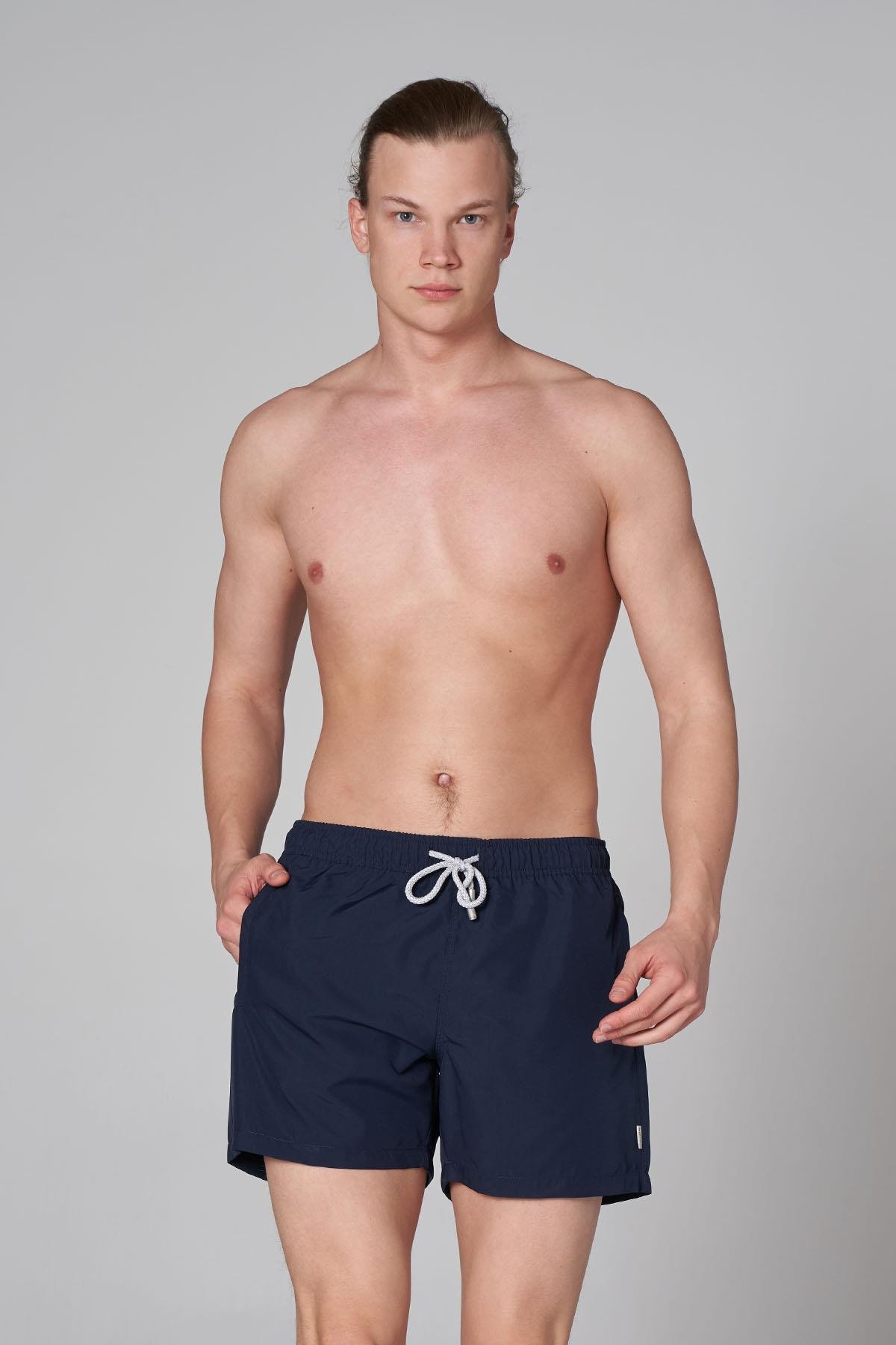 John Frank Lacivert Deniz Şortu