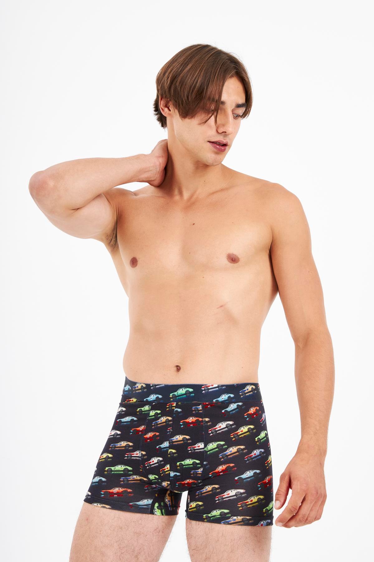JOHN FRANK LASTİĞİ BASKILI MODAL BOXER MULTICOLOR