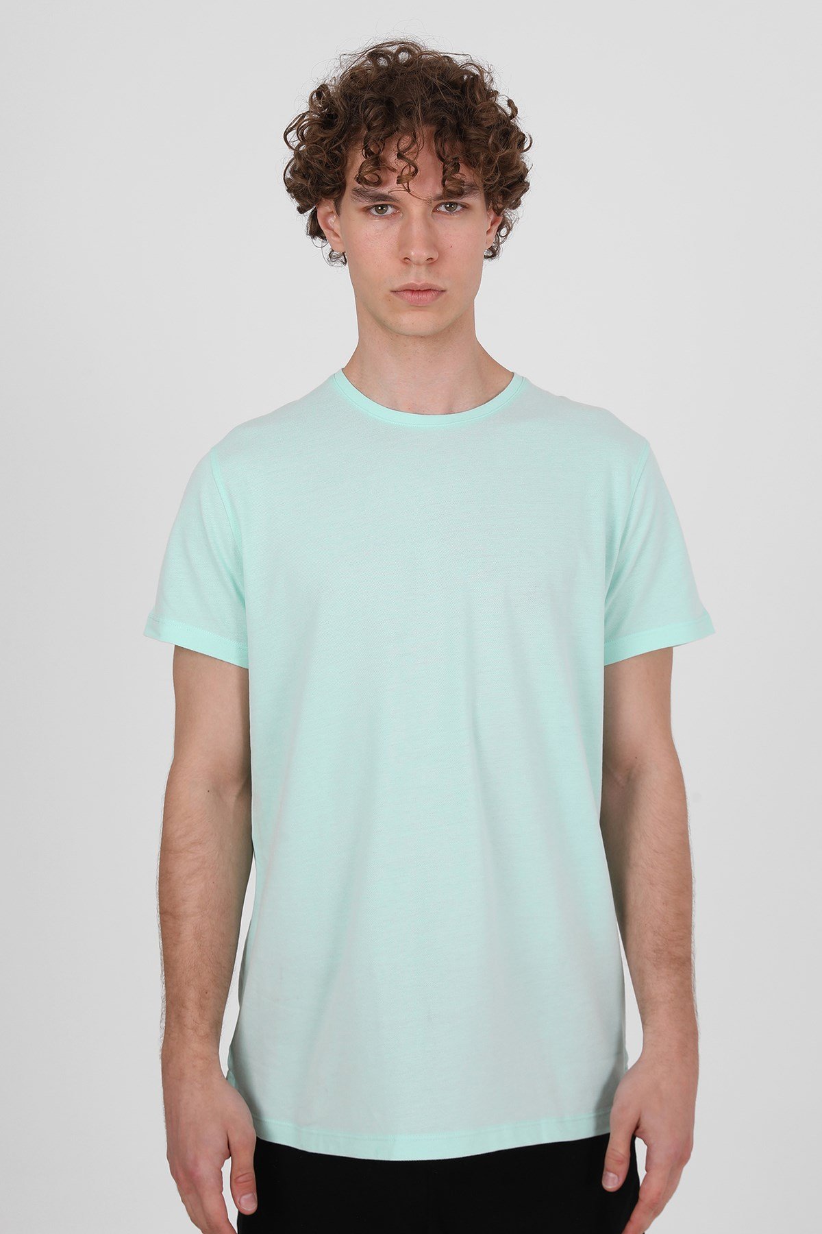 JOHN FRANK BASIC T-SHIRT PİKE MİNT