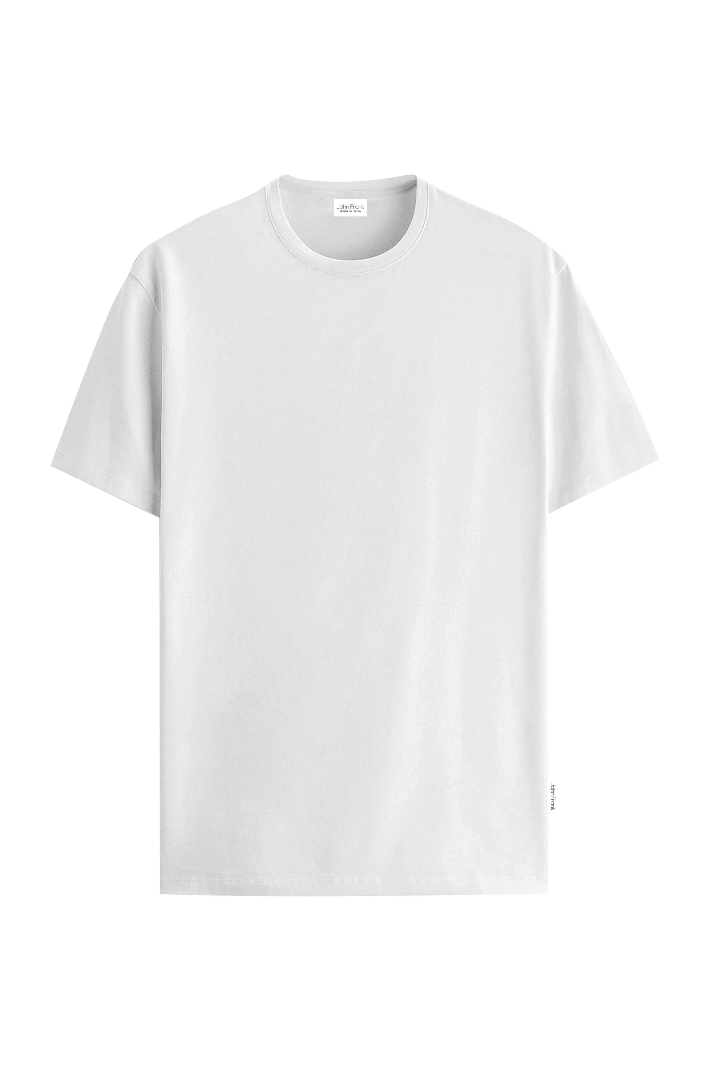 JOHN FRANK MODAL T-SHIRT BEYAZ