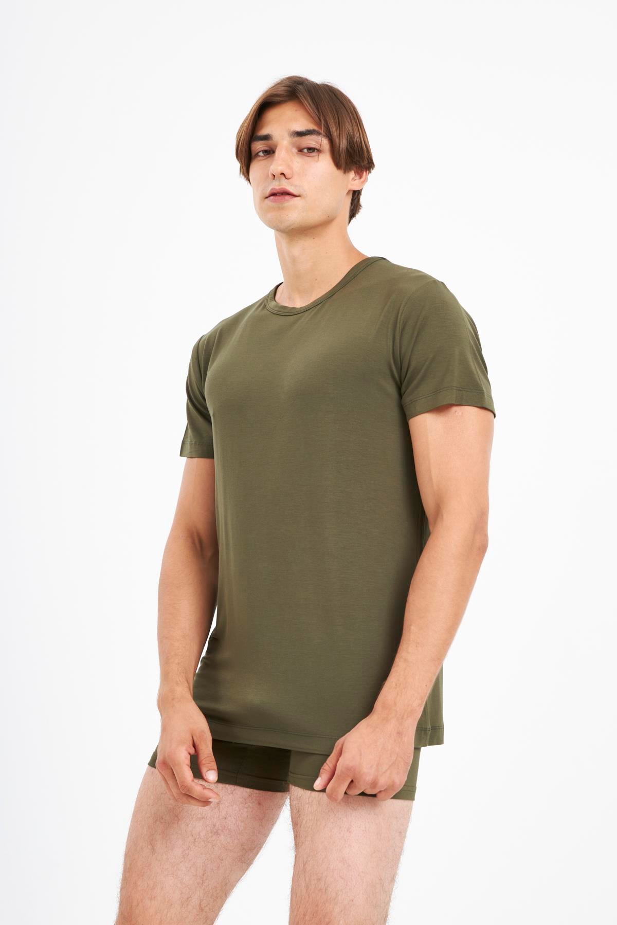 JOHN FRANK MODAL T-SHIRT HAKİ