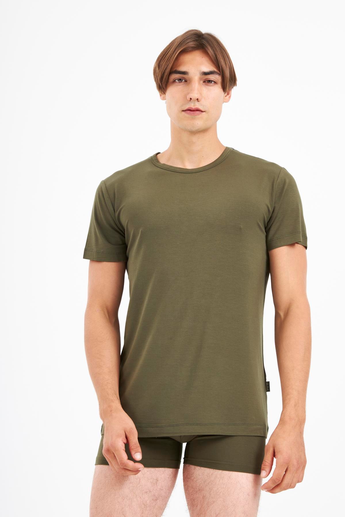 JOHN FRANK MODAL T-SHIRT HAKİ