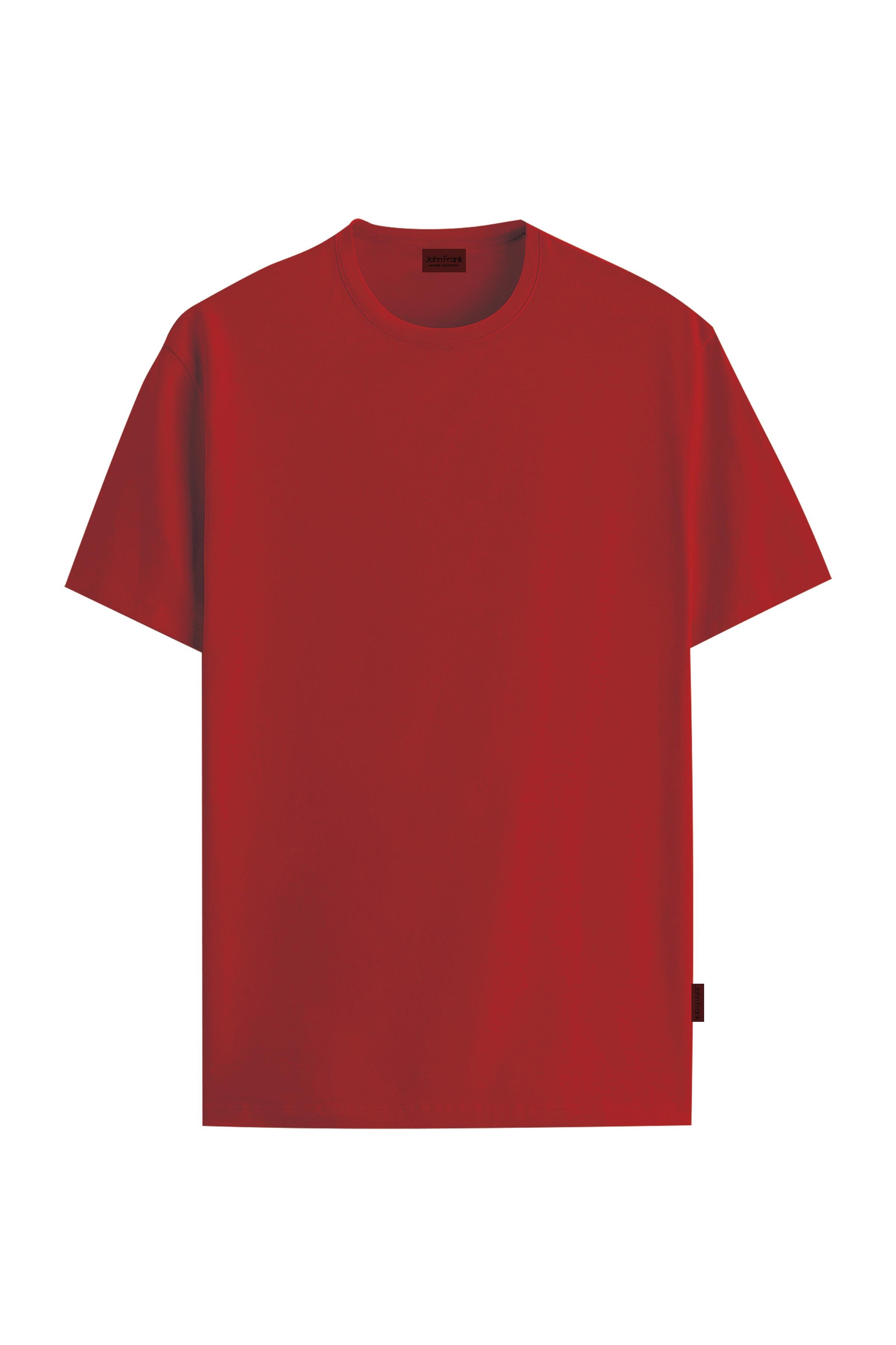 JOHN FRANK MODAL T-SHIRT KIRMIZI