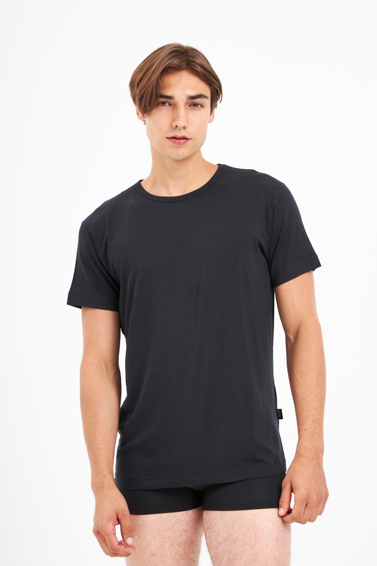 JOHN FRANK MODAL T-SHIRT SİYAH